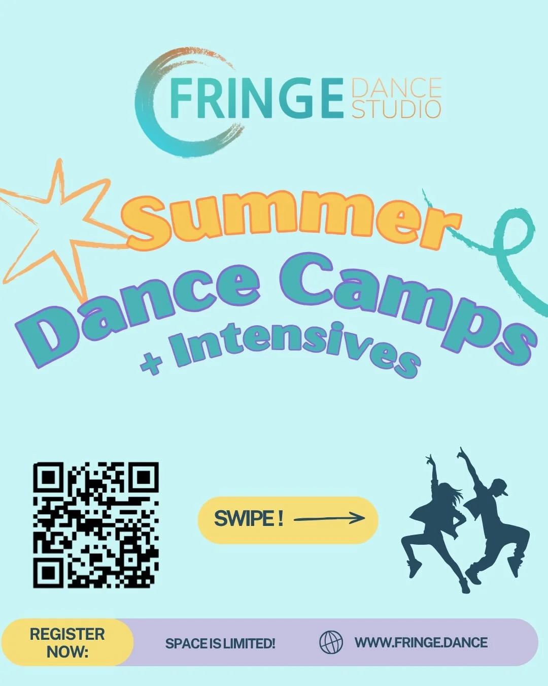 REGISTER WHILE SPOTS ARE AVAILABLE!🌟🌟

Fringe is happy to be hosting FOUR summer workshop &amp; dance camp events in July!! Spots are limited. Claim yours now. Visit our website to register! ✨

📍Fringe Dance Studio, Mission Viejo CA

#fringedances