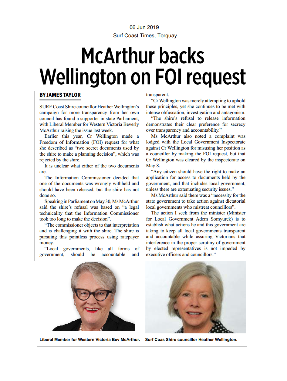 06062019+McArthur+backs+Wellington+on+FOI+request+-+Surf+Coast+Times.png