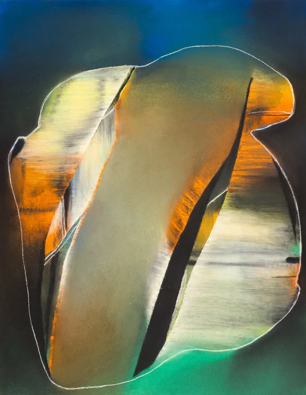 Leaves at Sunset, 2002 - pastel on paper 65 x 51 cm.