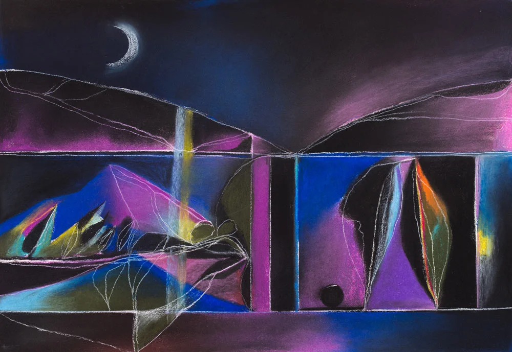Miniature Landscape of Leaves, 2010 - pastel on paper 66 x 46 cm.