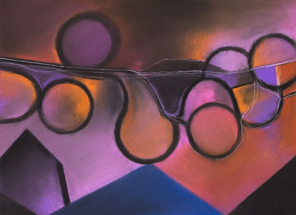 The Stones See the Hills, 2010 - pastel on paper 49 x 67 cm.