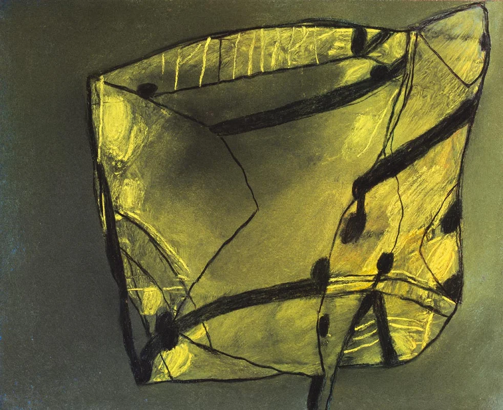 Green Sunset, 1995 - pastel on paper 45 x 36 cm.