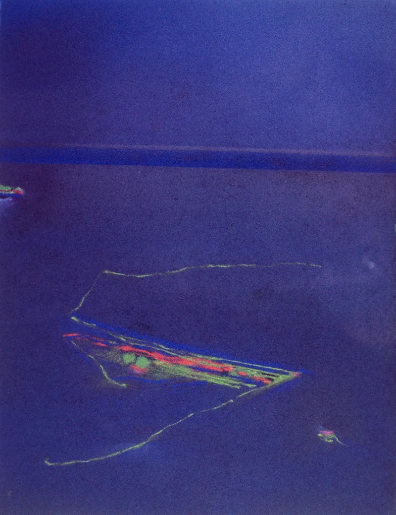 Title Unknown, 1970s - pastel on paper, dimensions unknown.