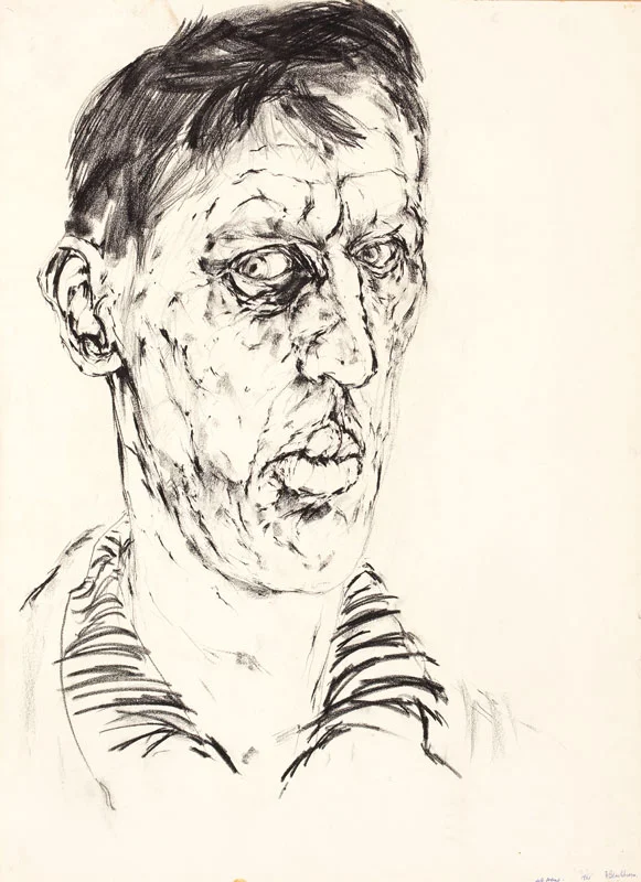 Self Portrait, 1961 - charcoal on paper 76 x 56 cm.