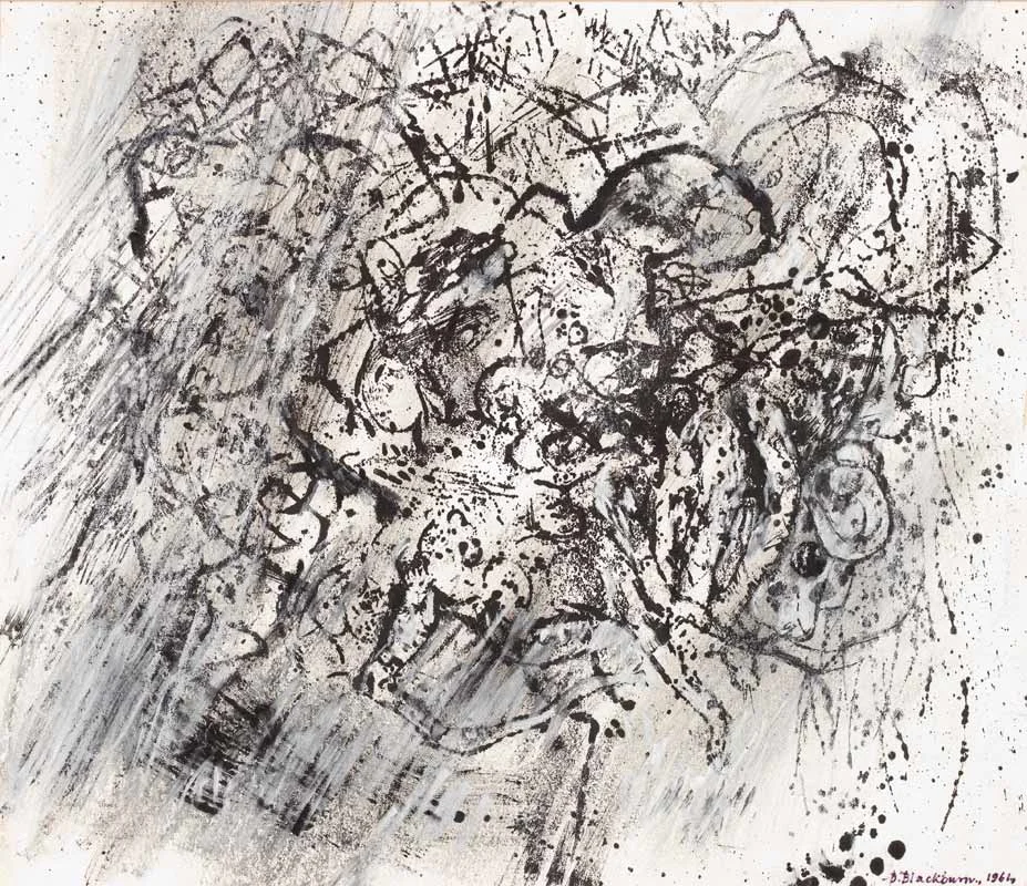 Untitled, 1964 - chalk & ink on paper 30.5 x 26 cm.