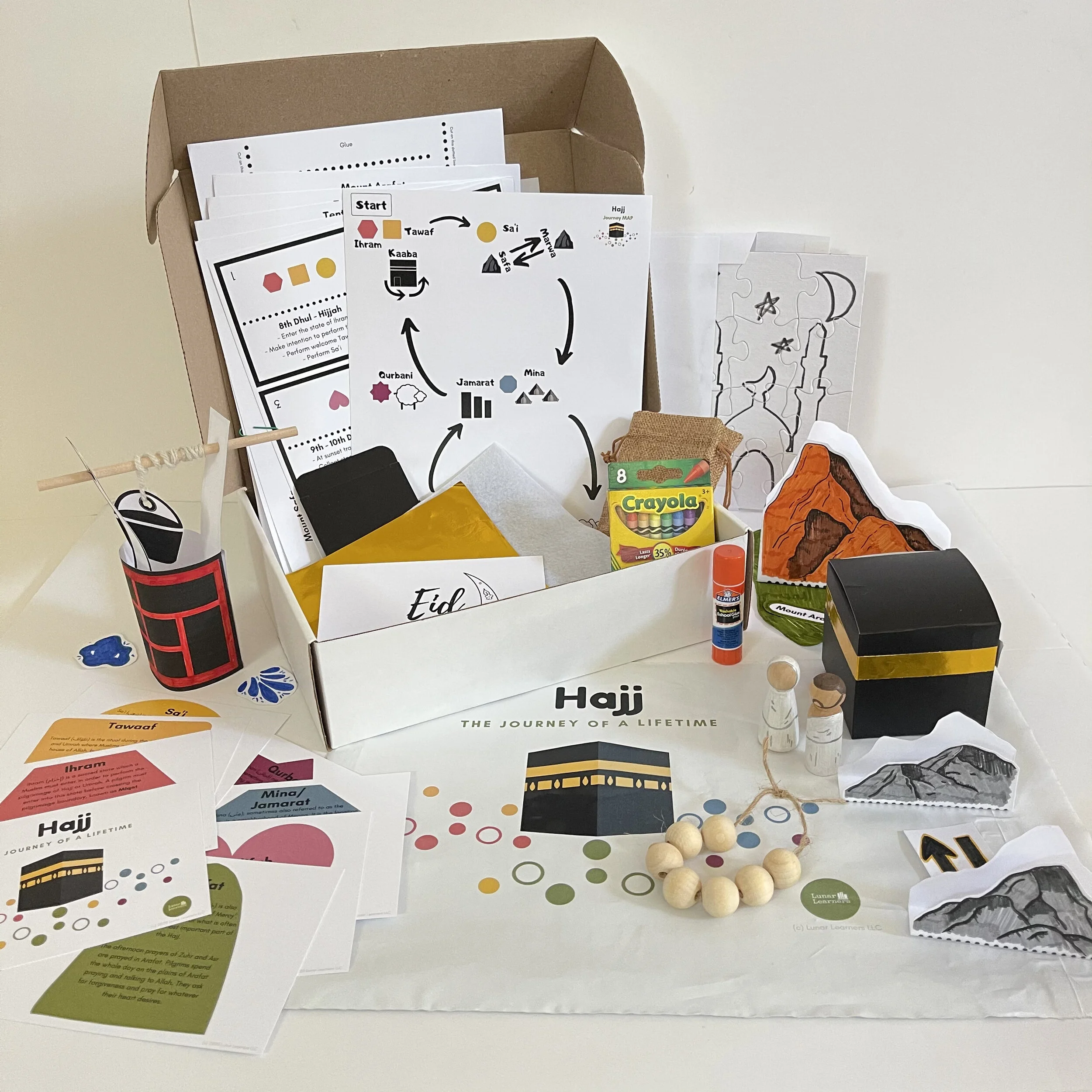 Hajj Craft Kit - 12 Activities, 8 Resource Cards, Hajj Journey Map + 6 Place Cards