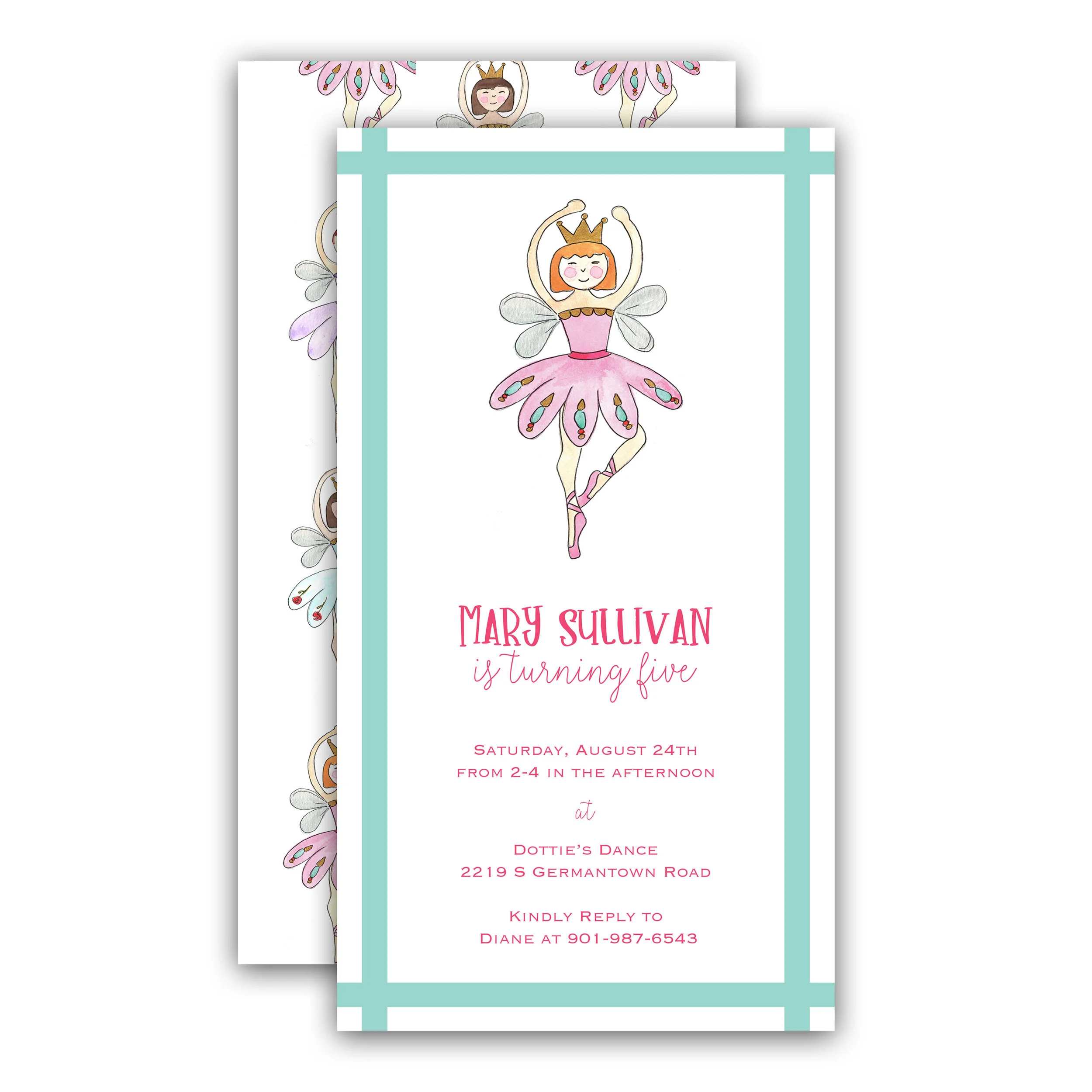 Ballerina Party Invite