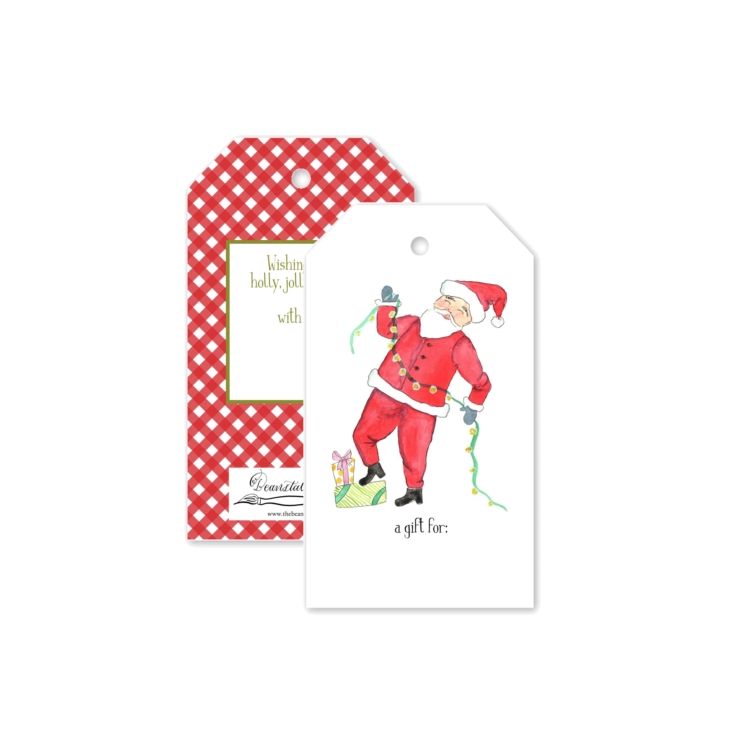Popcorn Santa Gift Tag — The Beanstalk Collective