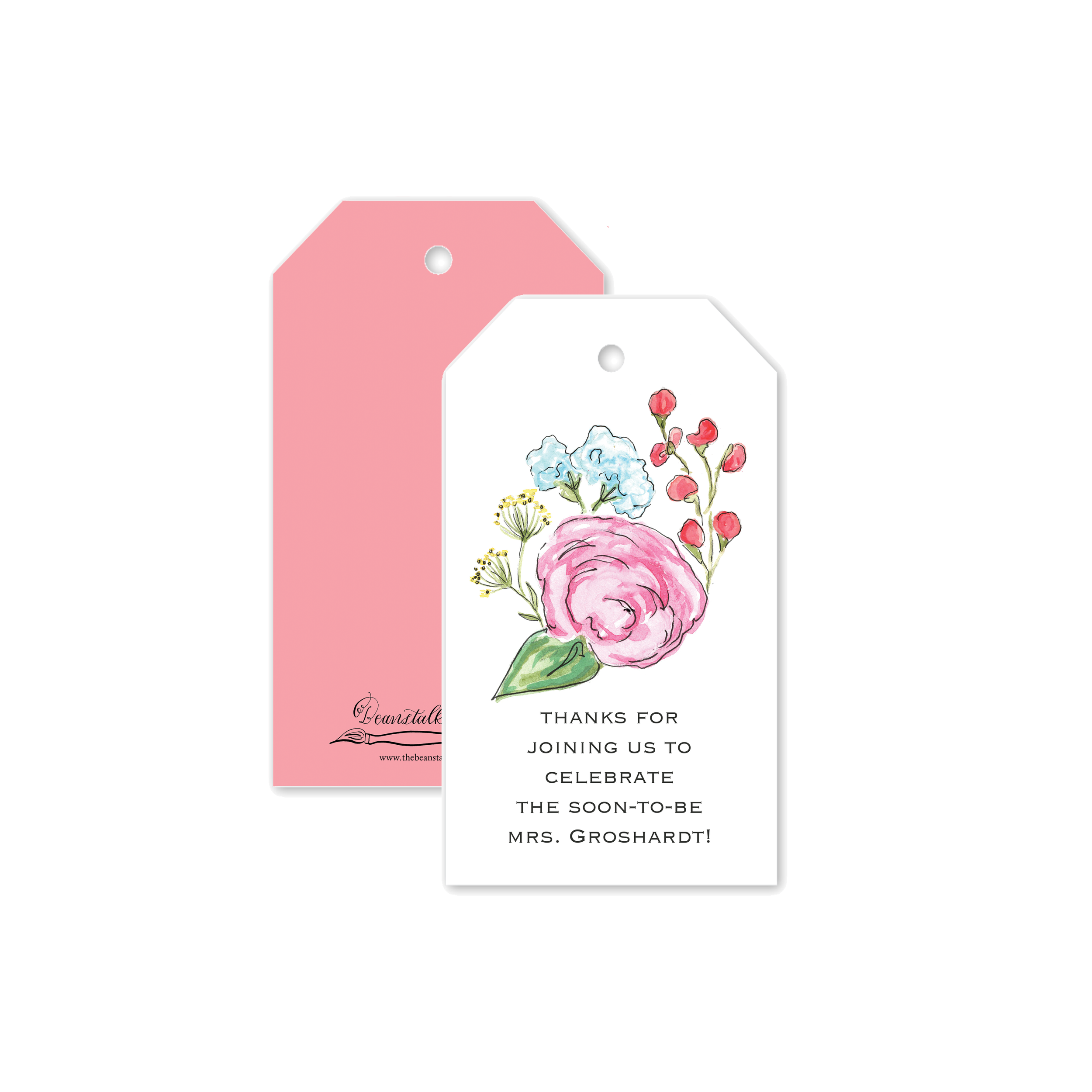 Lulie Luncheon Coral Gift Tag
