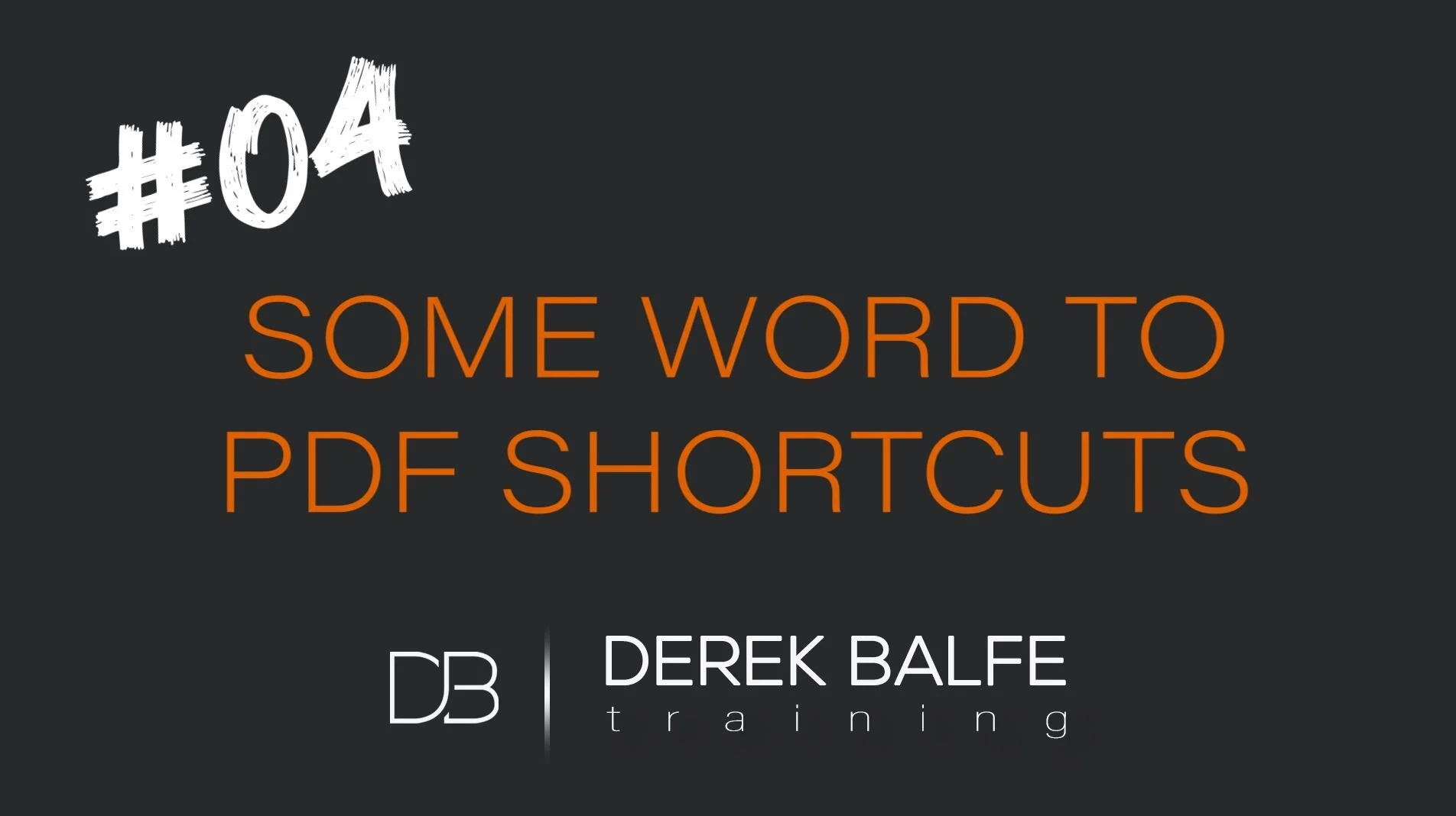 #004 Word to PDF Shortcuts