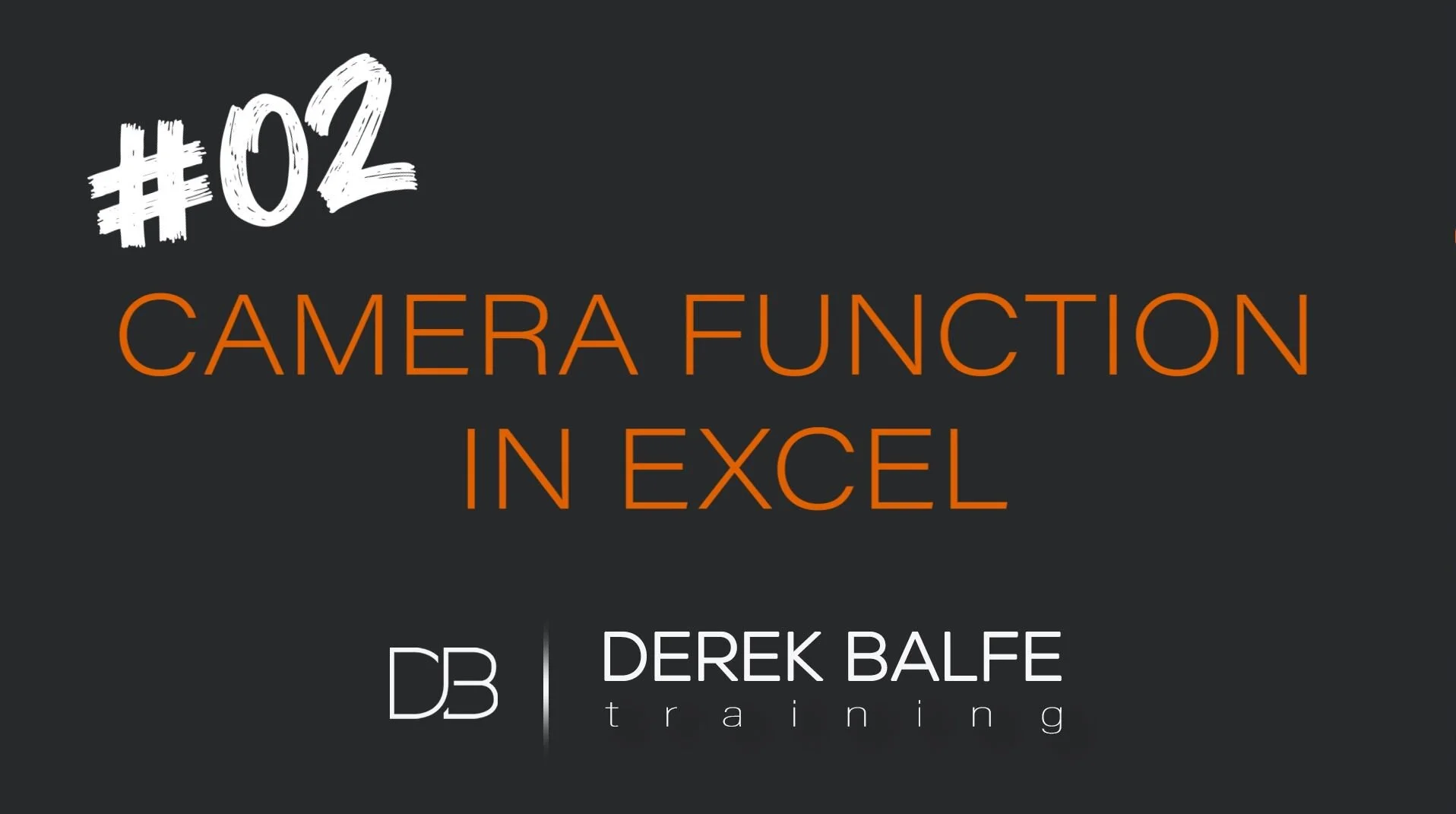 #002 Camera Function in Excel