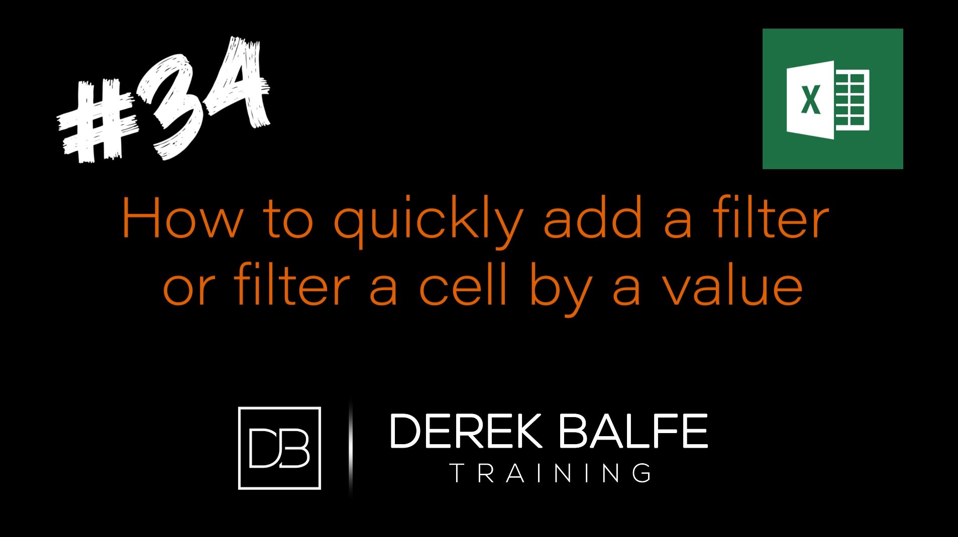 #034 - Excel Apply a Quick Filter or Filter by a Value
