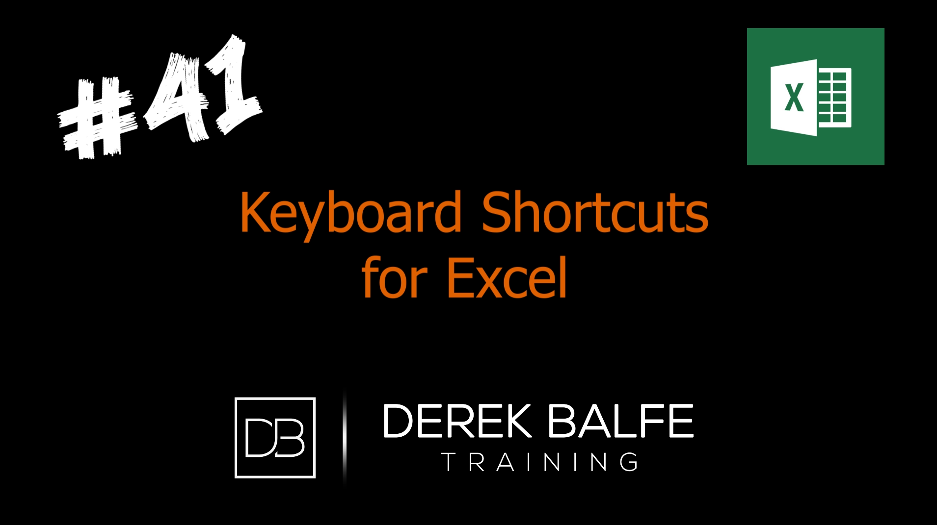 #041 - Excel Keyboard Shortcuts