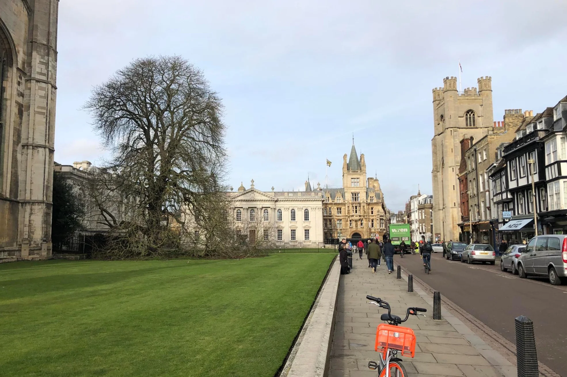 The Old Schools, Senate House, Gonville and Caius College, and Great St Mary’s Church from King’s Parade, Cambridge