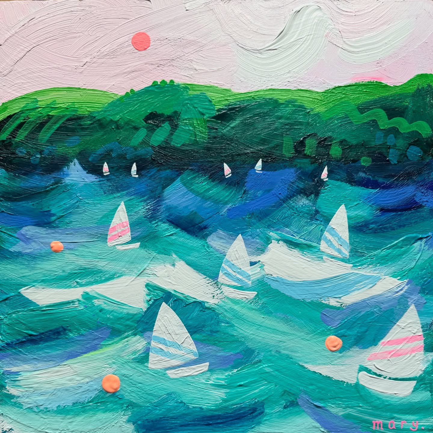Been painting little sailing boats since forever 💞 

#seascape #sailingpainting #painterly #sailingart #sailing #sailaway