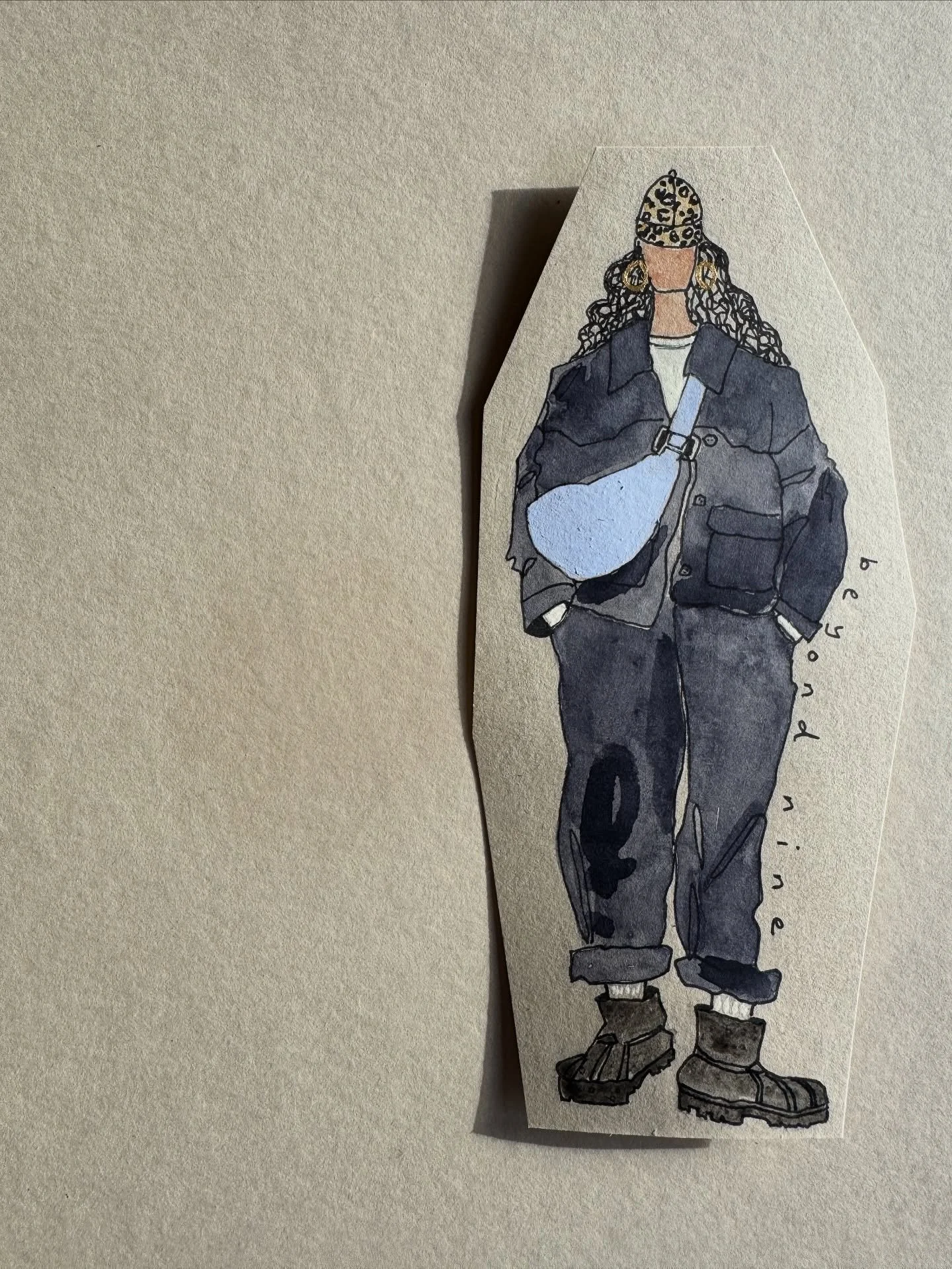 Currently painting cool little people.

@_beyond_nine = today&rsquo;s muse 🖤🥾 

#illustrations #fashionart #ootdstyle #ootd