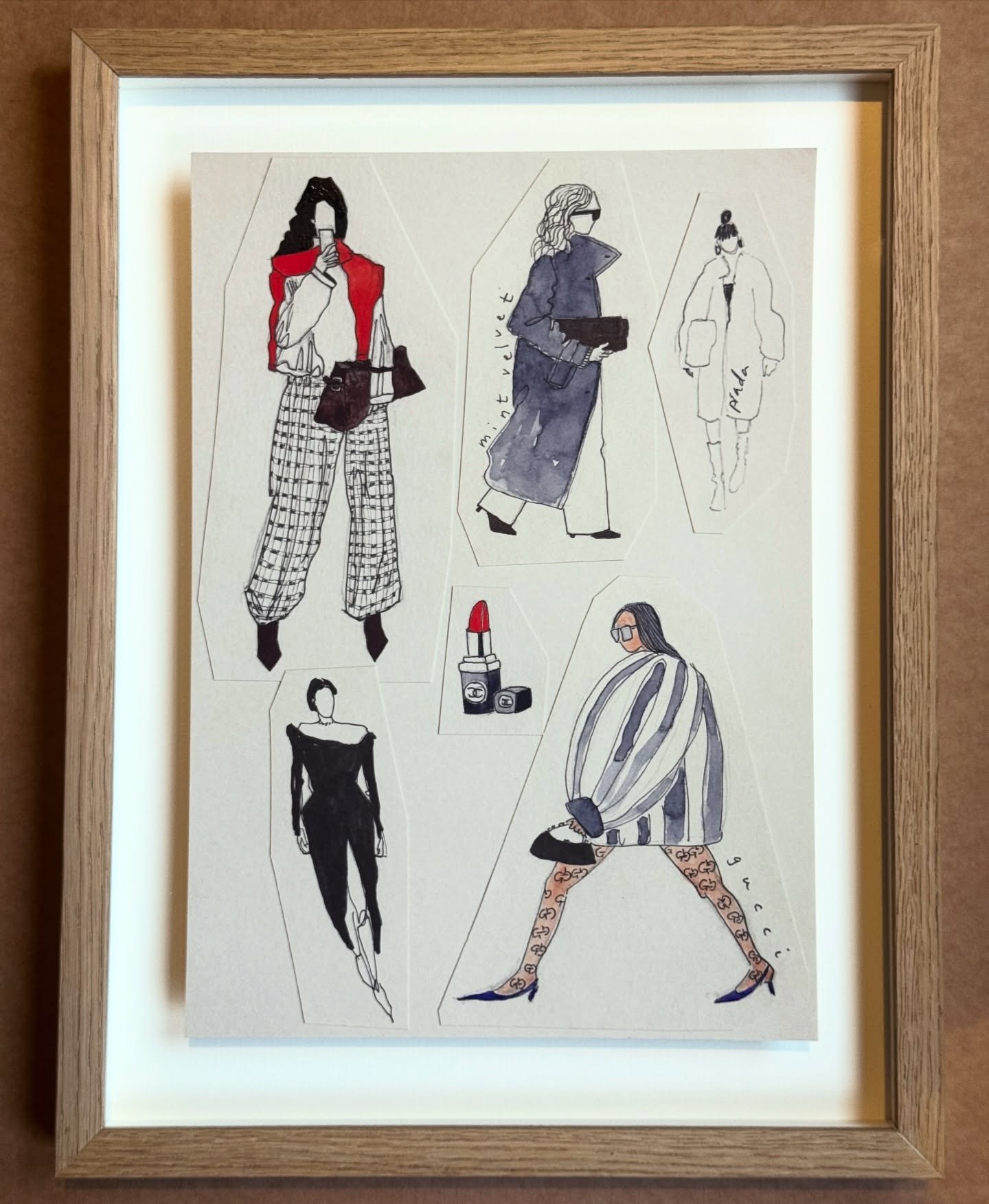 Some of the little fashion peeps that have been keeping me company this week&hellip;. plus one rogue Chanel lipstick💄

#fashionsketch #fashionart #fashionstyle #fashionillustrations