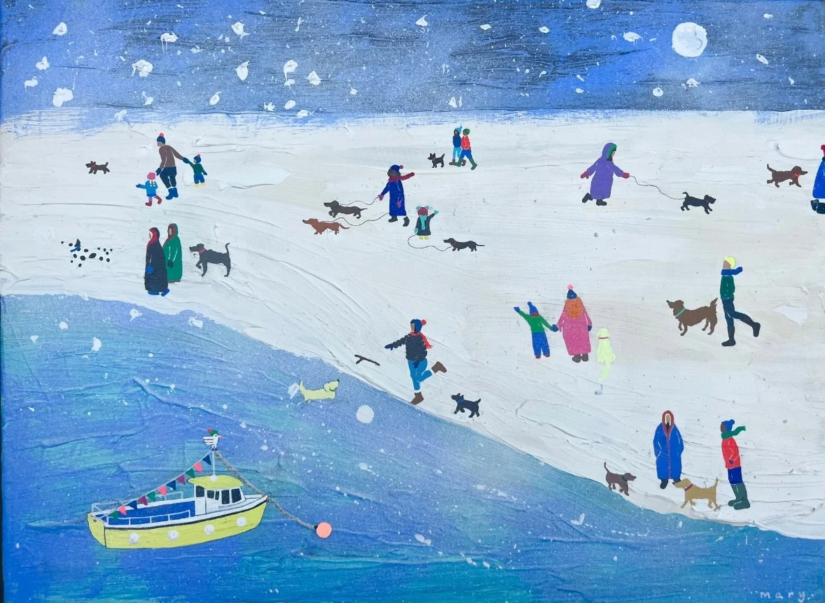 Last in the festive archive is this srsly niche number of dog walkers in dryrobes⛄️😆