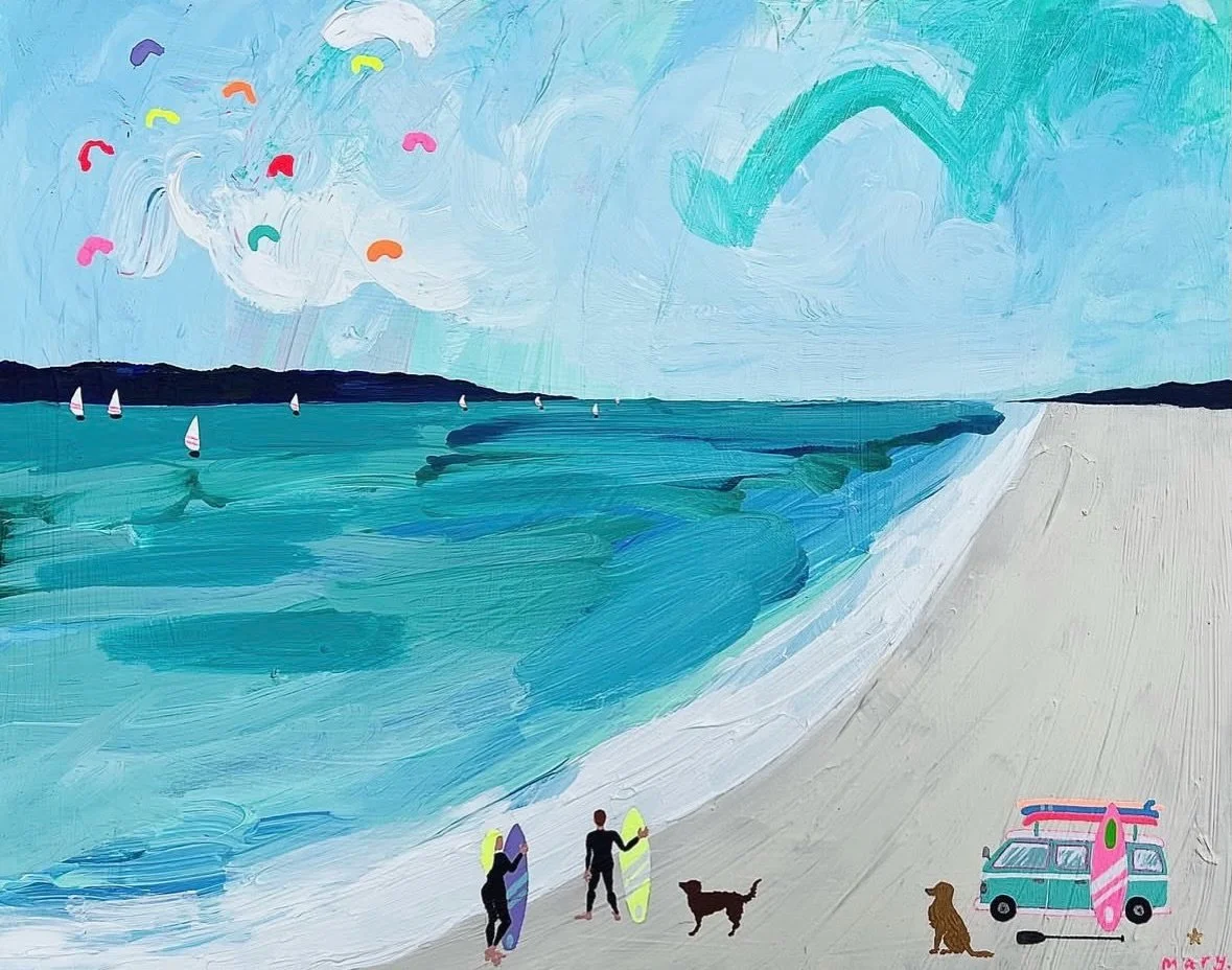 Happy weekend out there 🎀 🛼

#beach #beachart #vanlife #surf #surfart