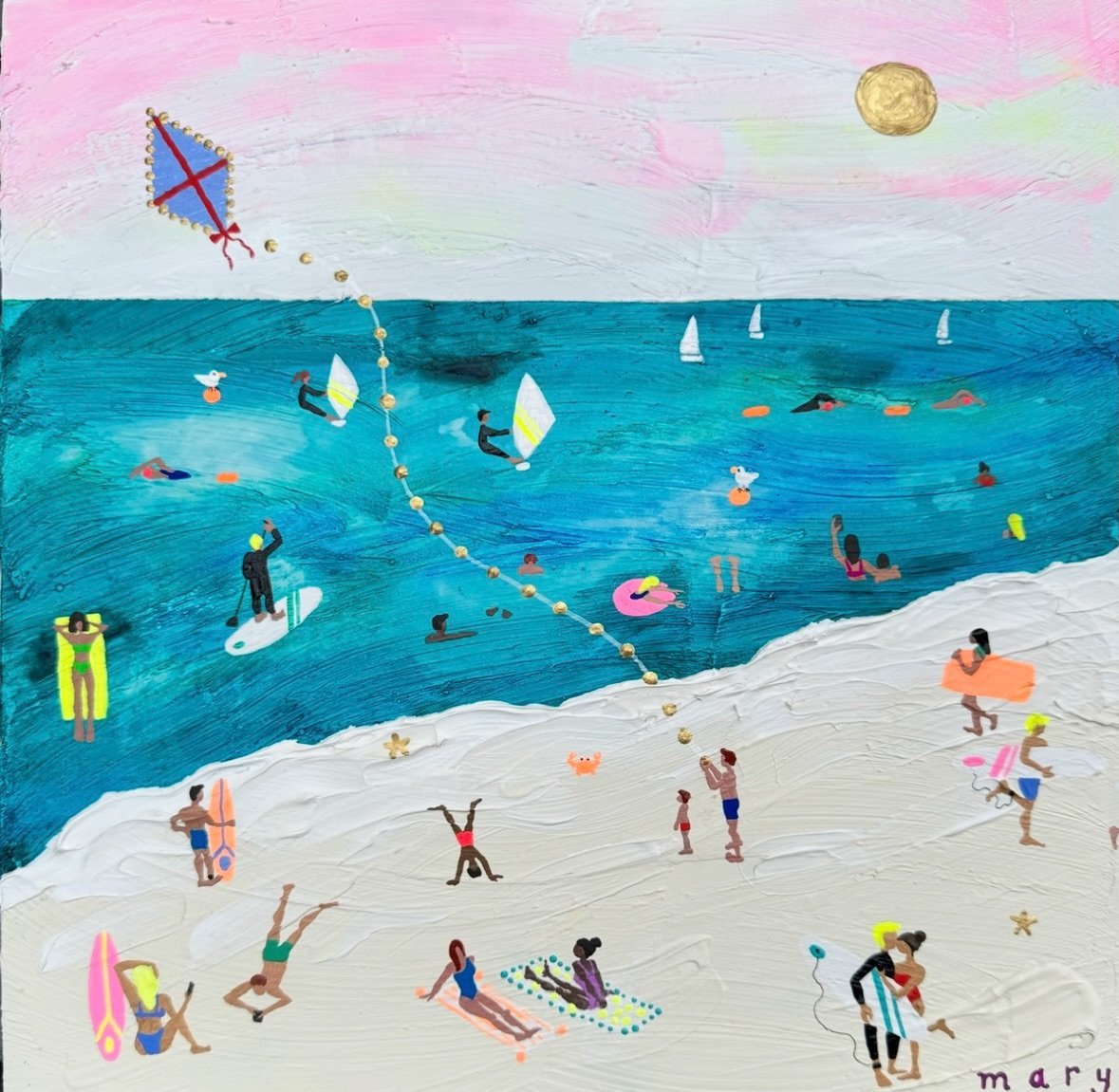 &ldquo;No computers, no phone calls, no problems at the beach, only sunshine and smiles allowed.&rdquo;

 - Catherine Pulsifer

(Archive work)

#beachpainting #beachart #beach #bright #seaside