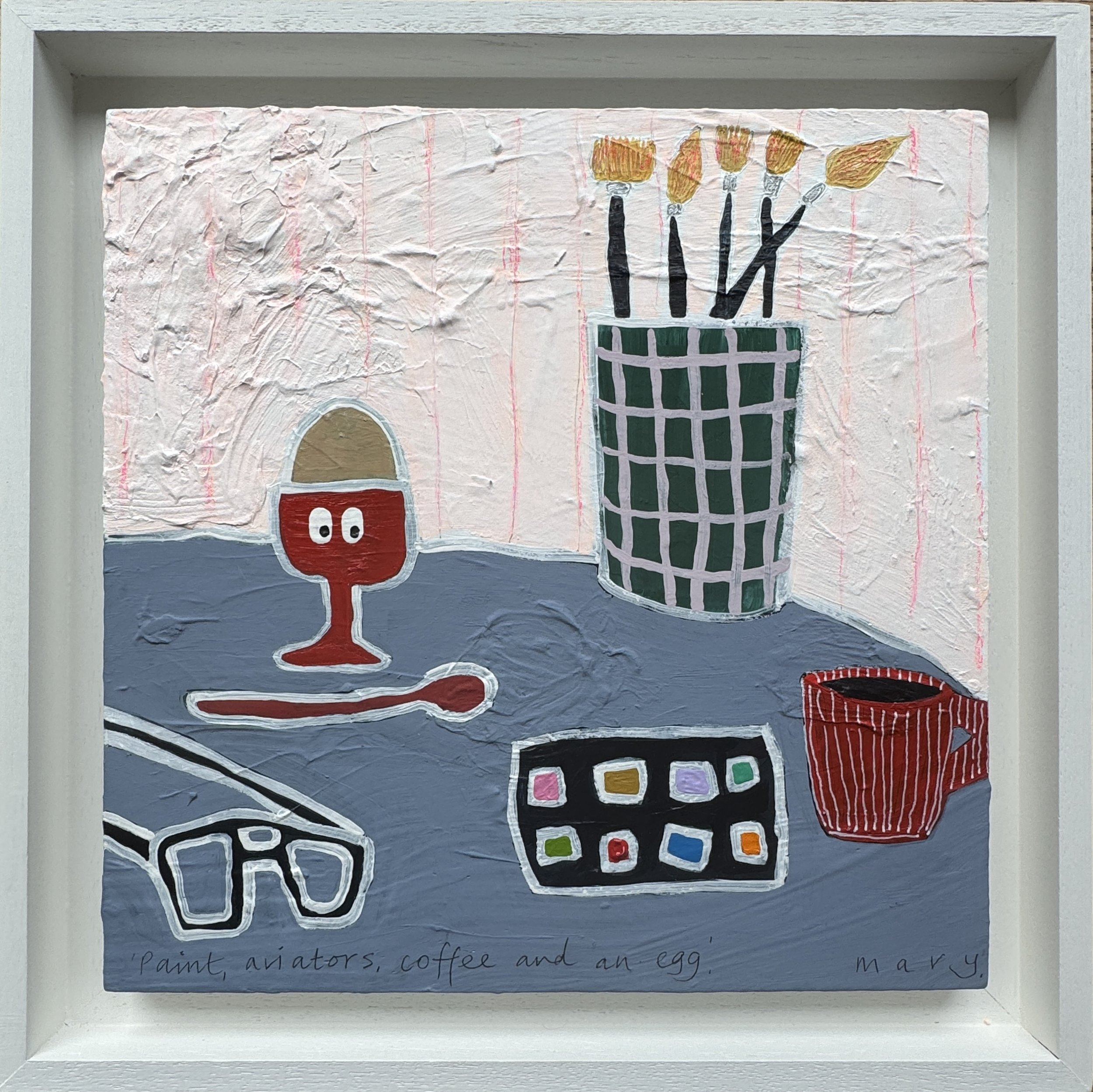 Paint, Aviators, Coffee and an Egg