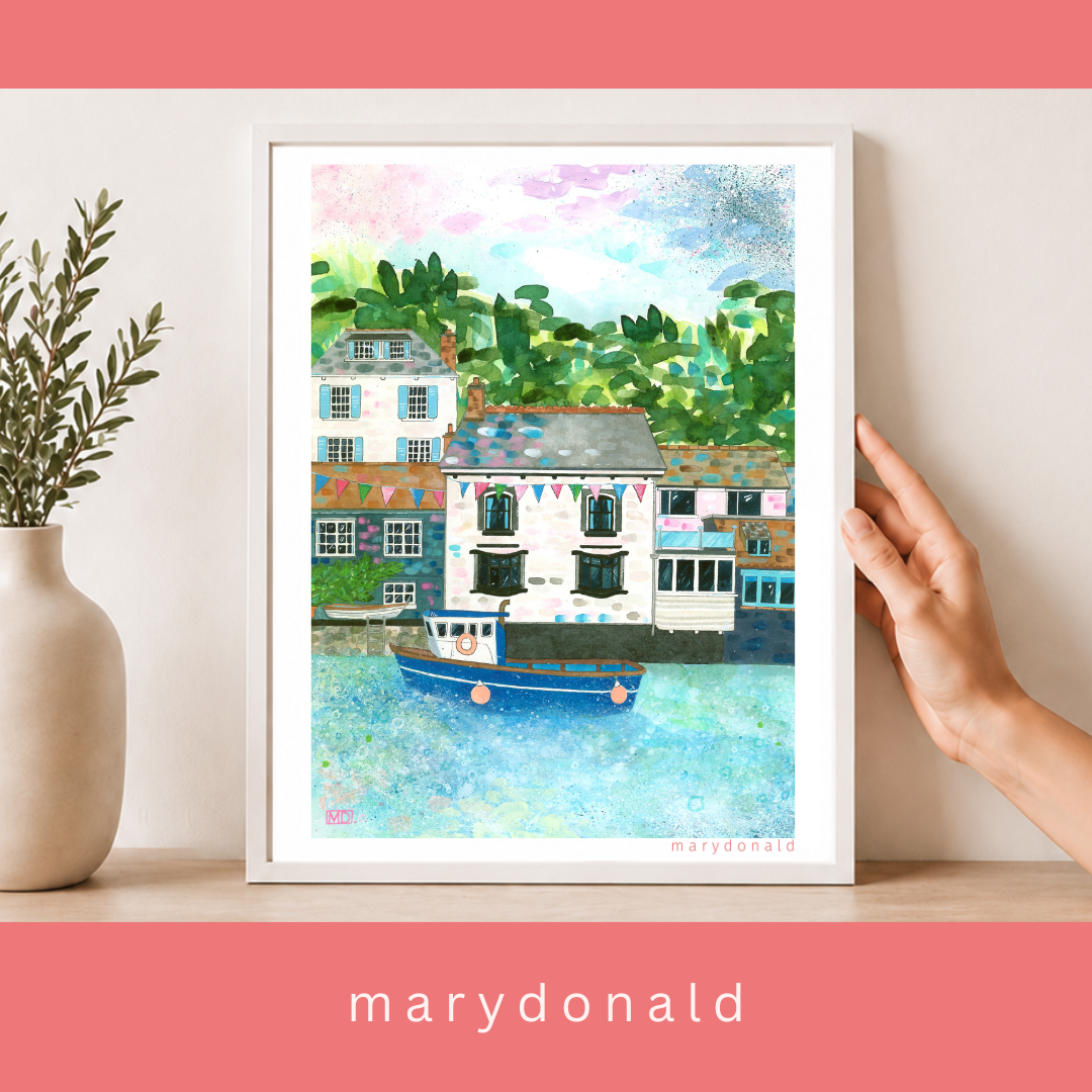 Bunting on The Sea Giclee Print by Mary Donald