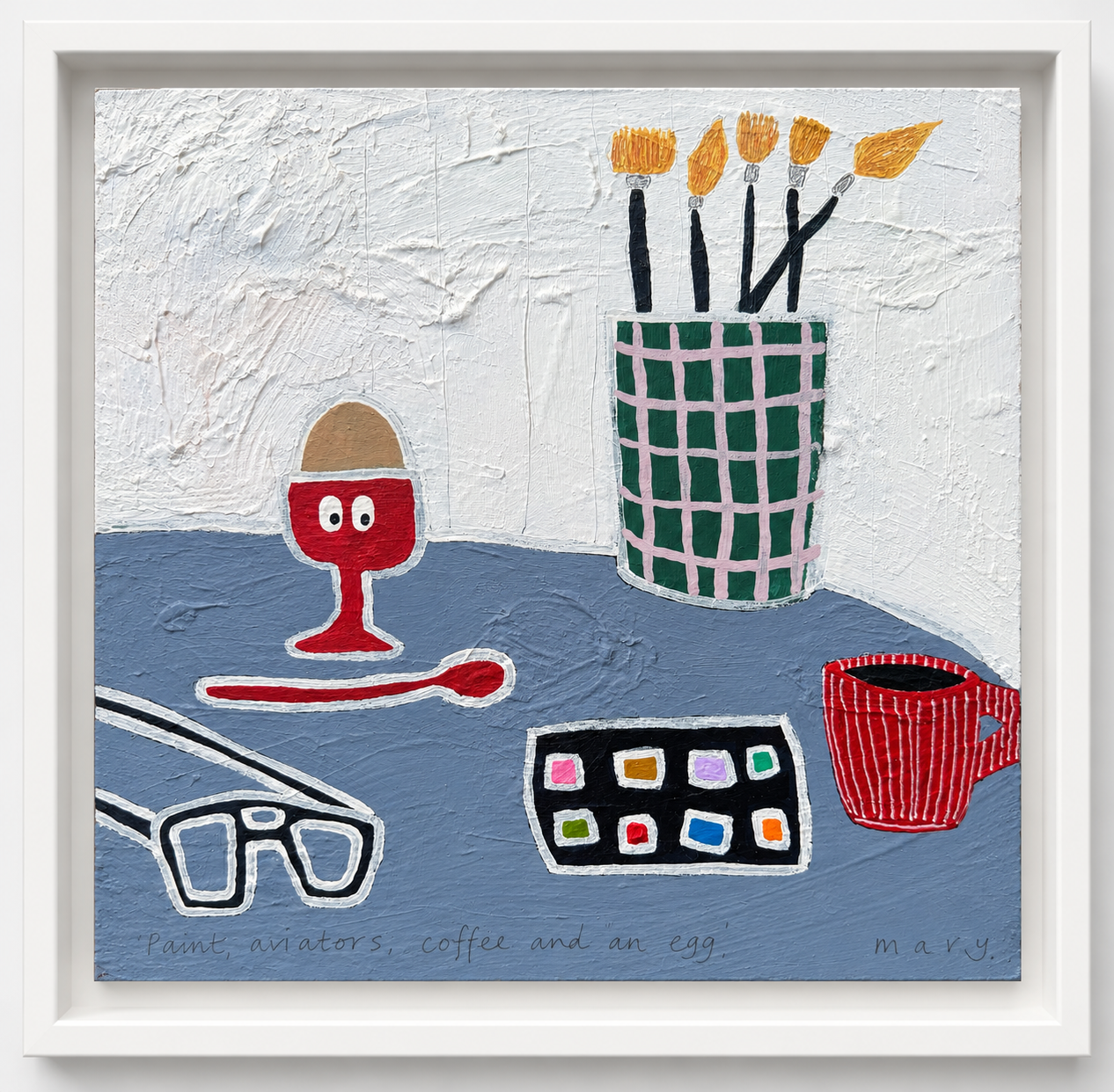 Paint, Aviators, Coffee and an Egg