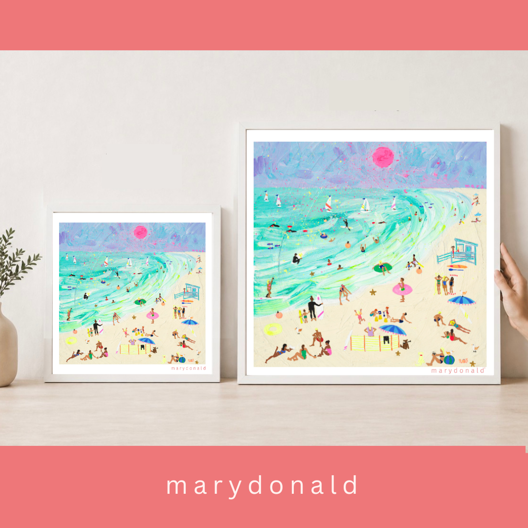 Alt Text Summer's around the corner - Mary Donald beach painting, beach scene.png