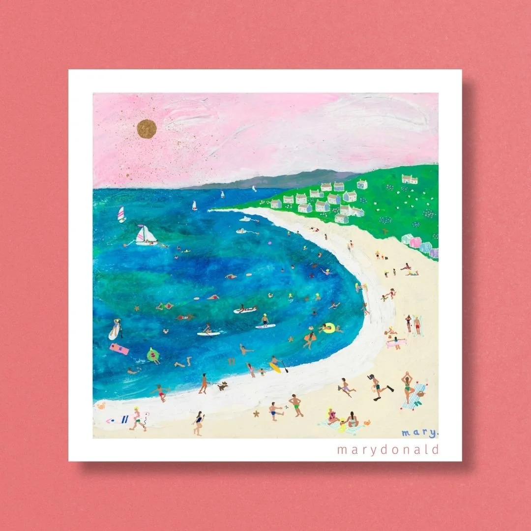 The Bay - Mary Donald, beach scene art print.jpg