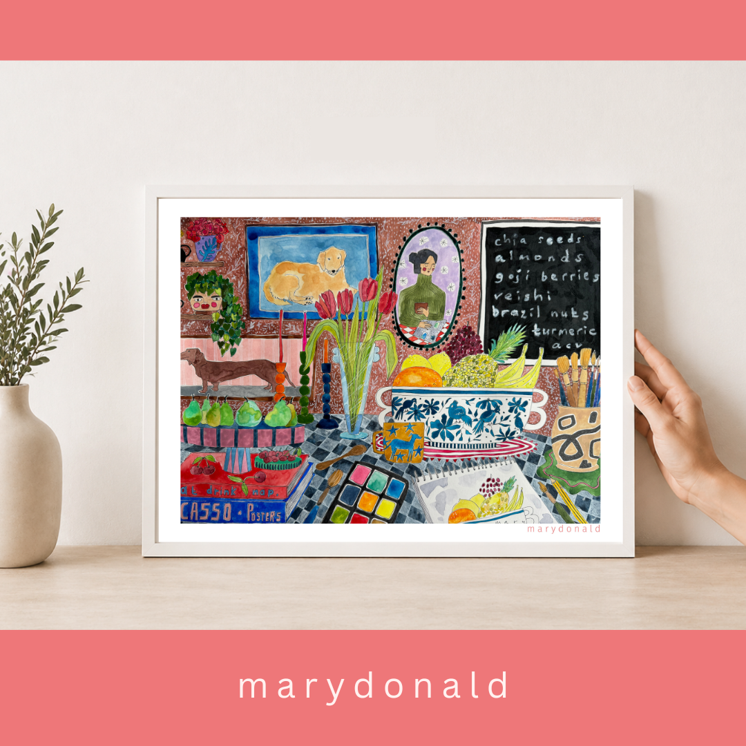 MD Giclee ARt Print Framed Pears & Tulips .png