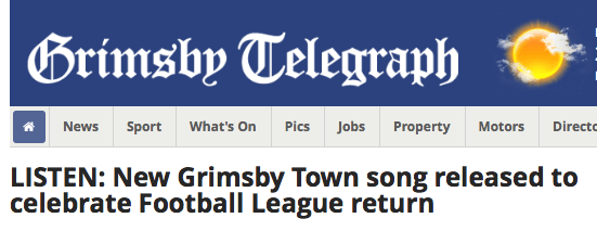 A song for Grimsby Football club