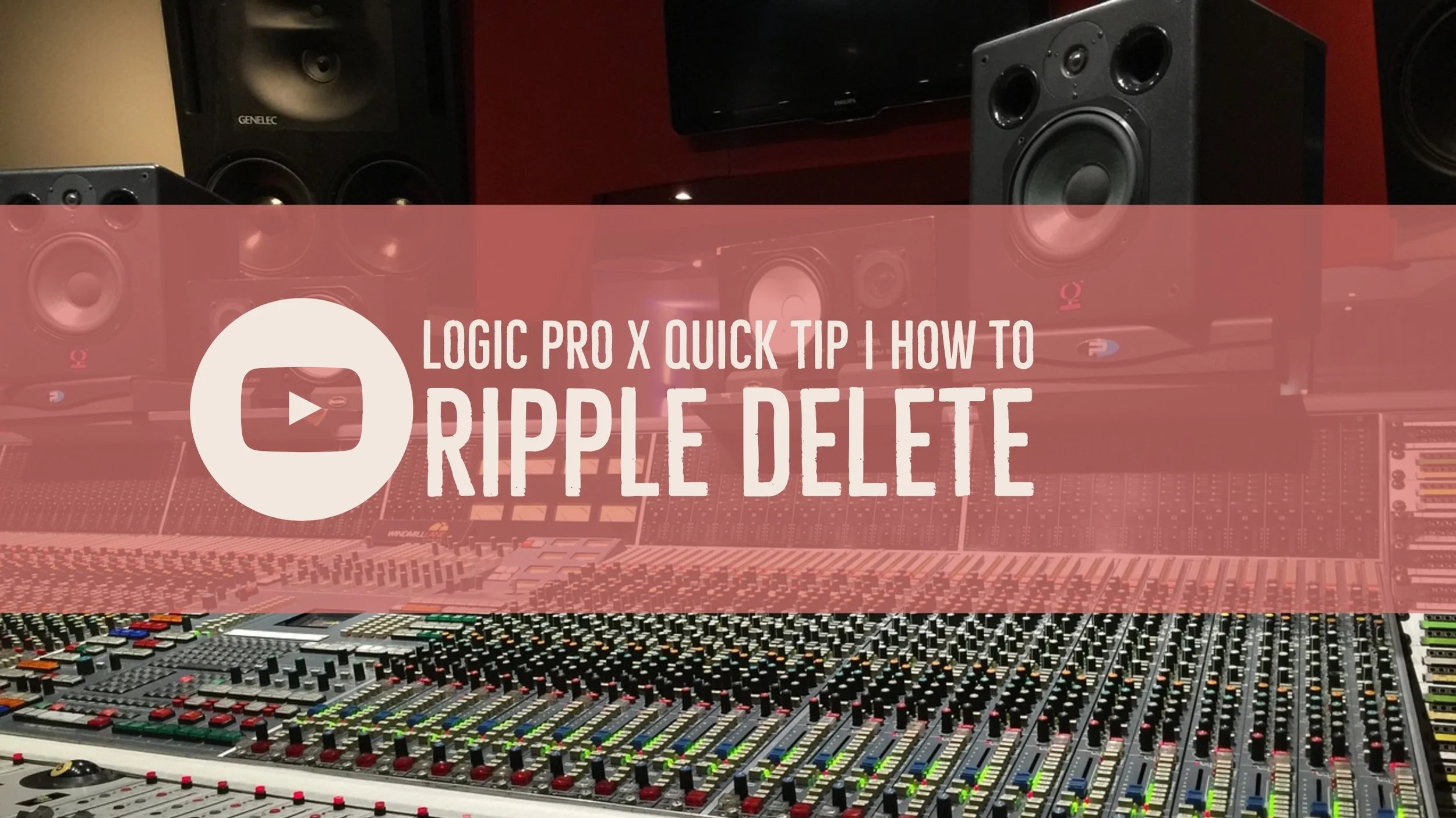 Logic Pro X - Quick Tips - How to Delete Hole (gap) aka Ripple Delete