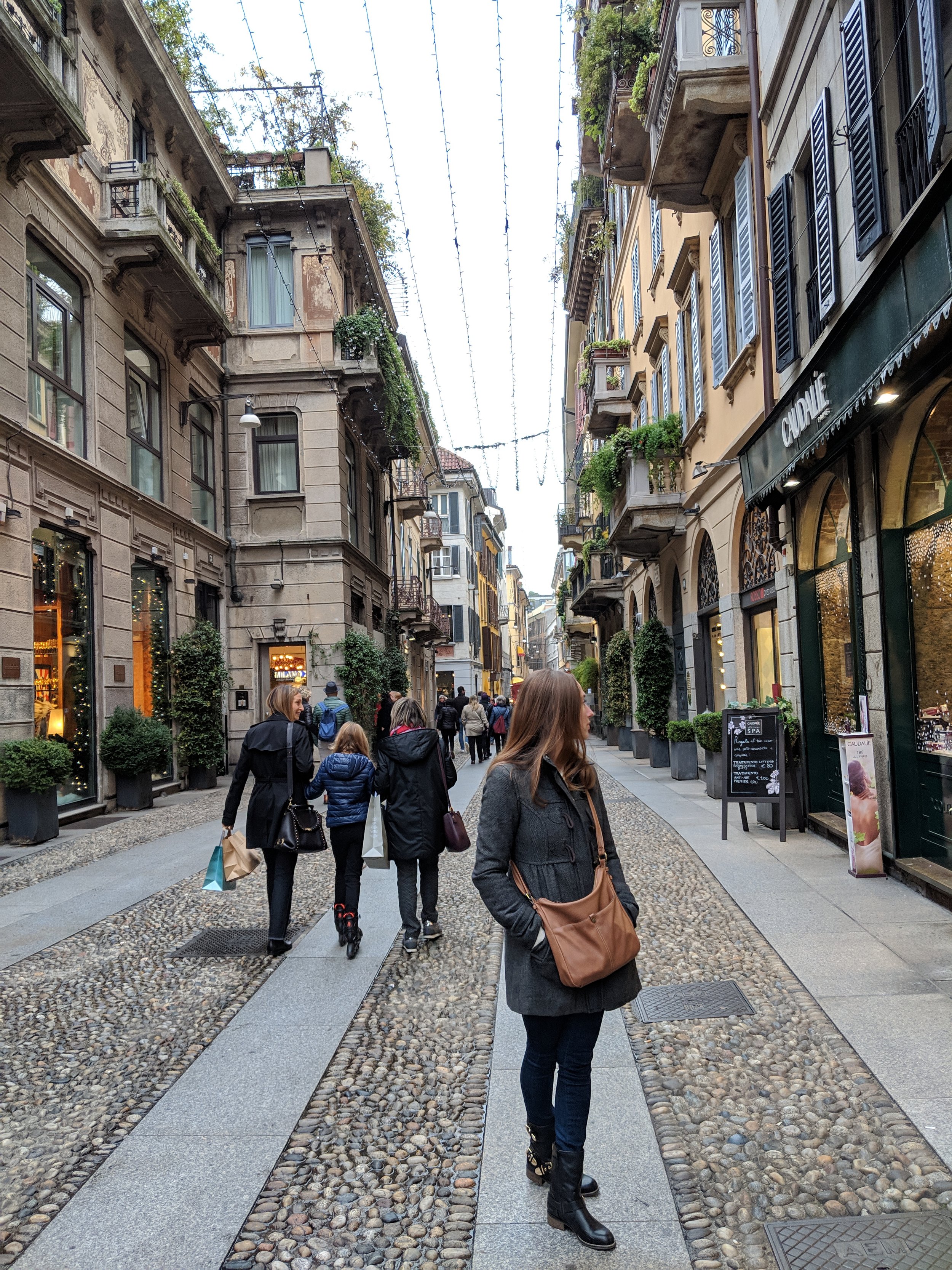 Window shopping in Brera District of Milan