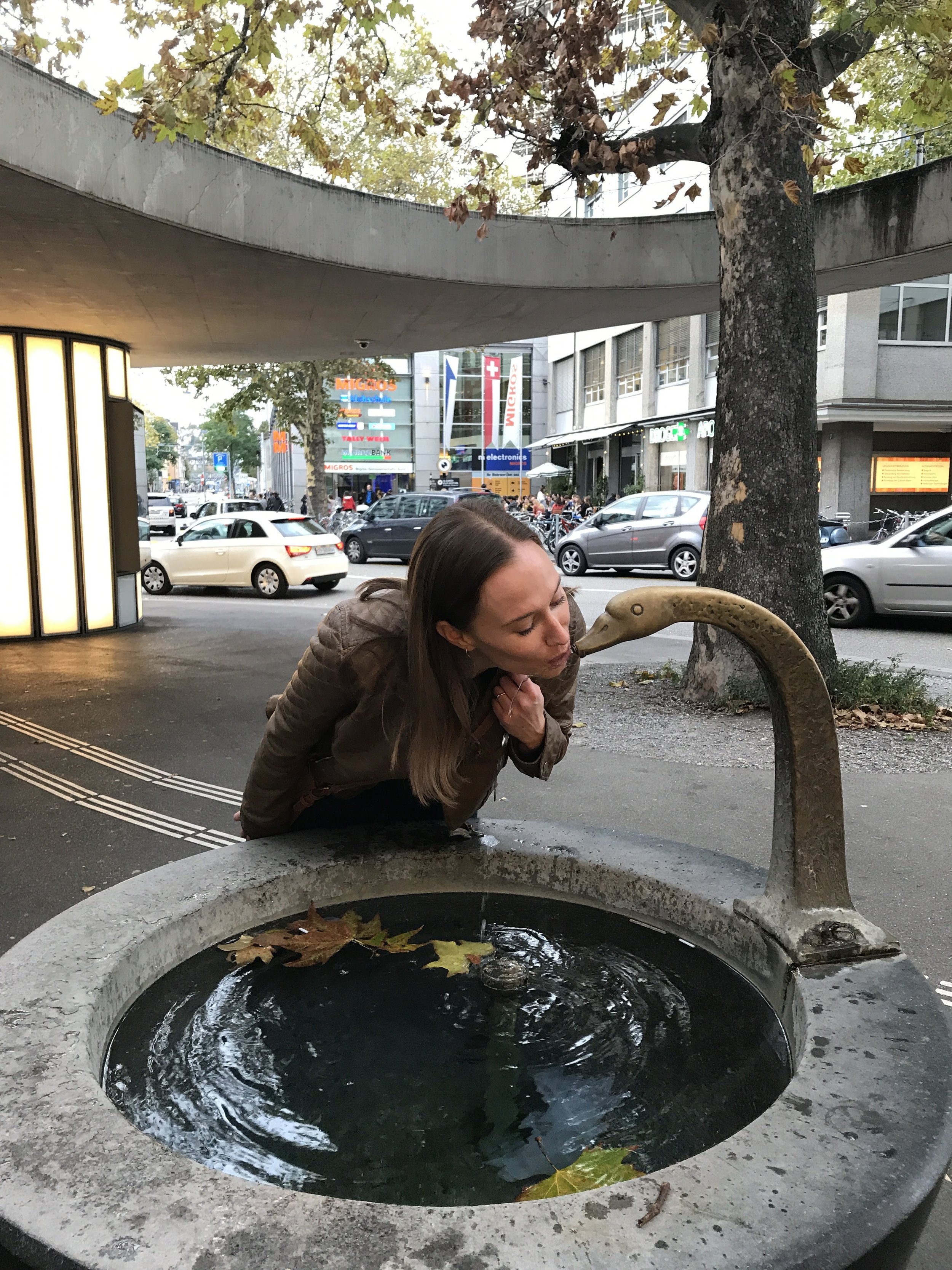 Public water fountain in Zurich