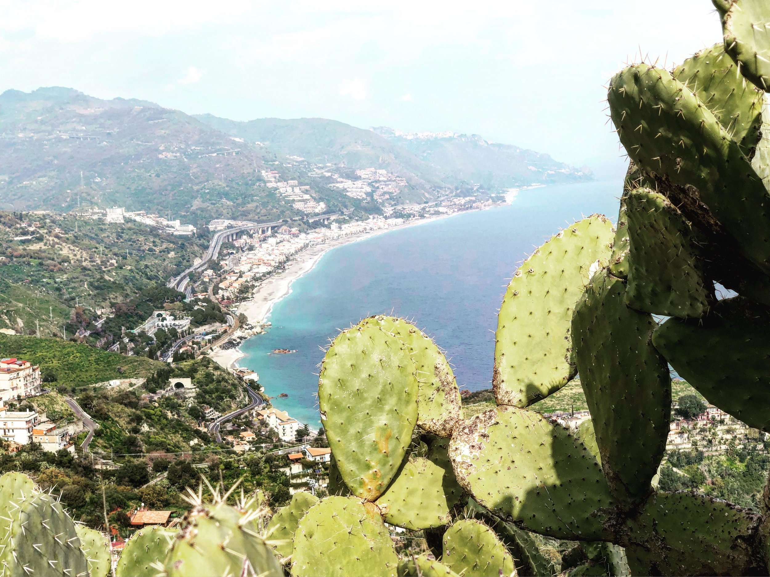 View from the hills of Taormina Sicily