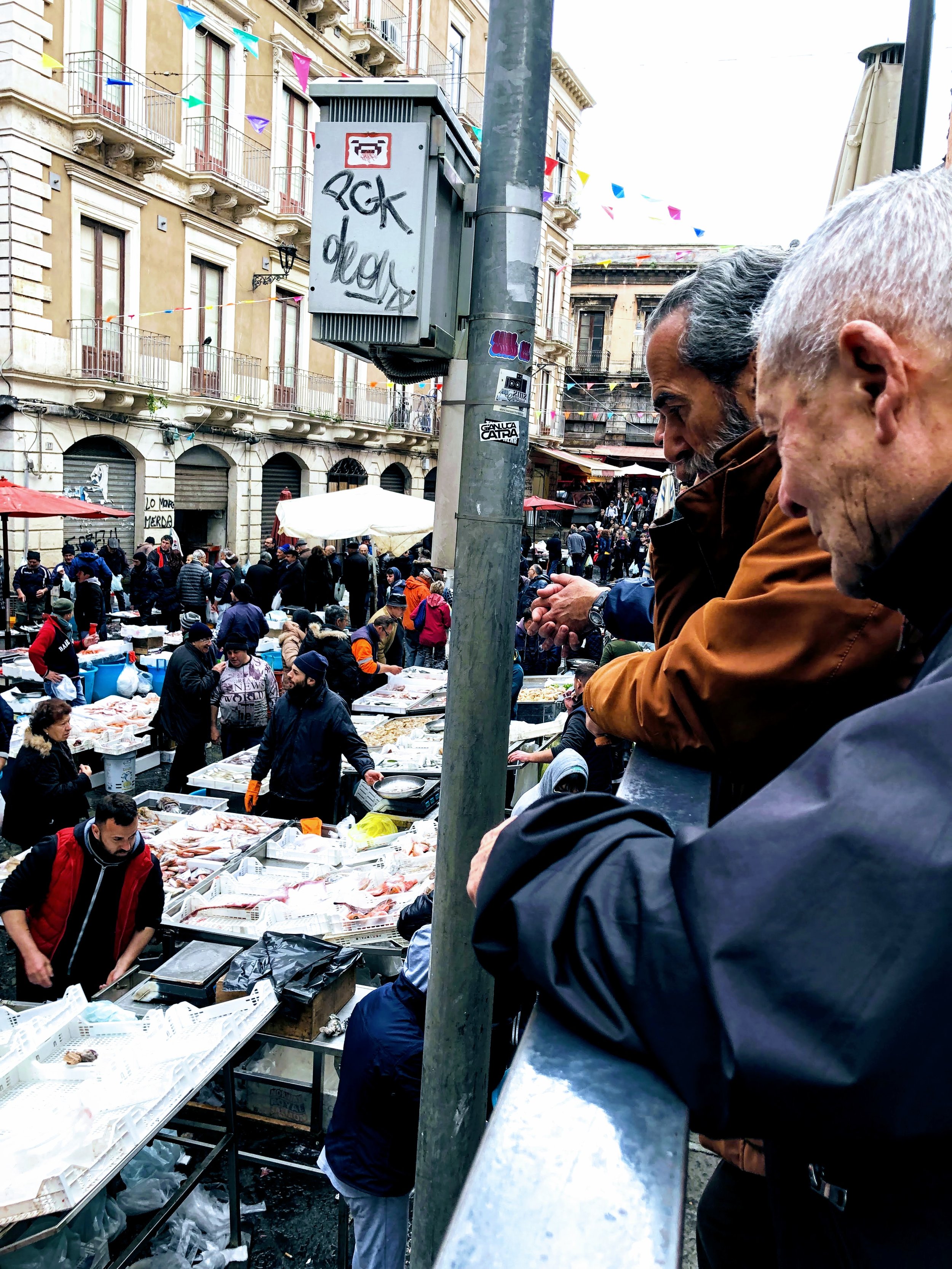 The fish market in Catania, Sicily