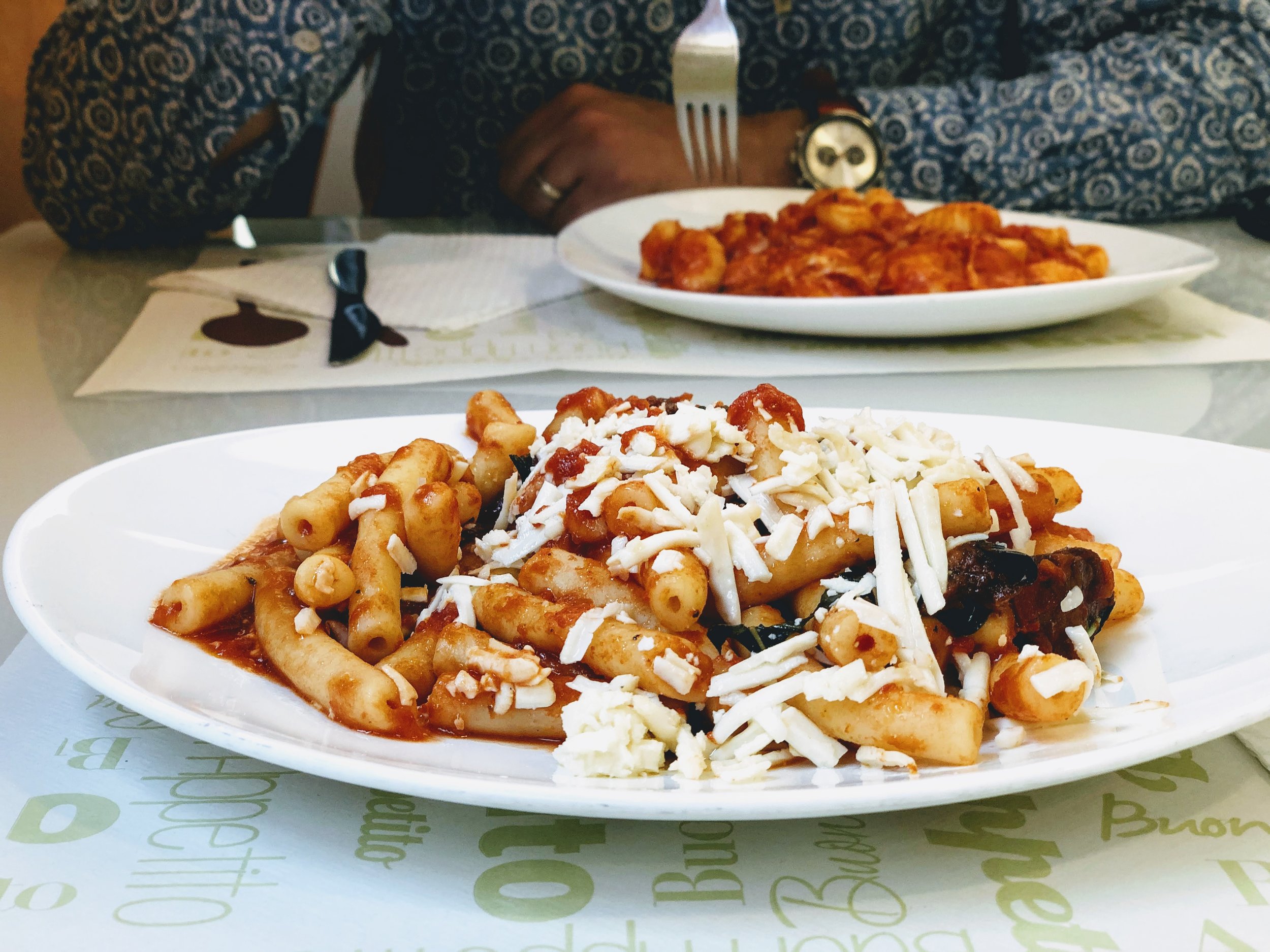 Pasta alla norma at Al Tortellino in Catania, Sicily