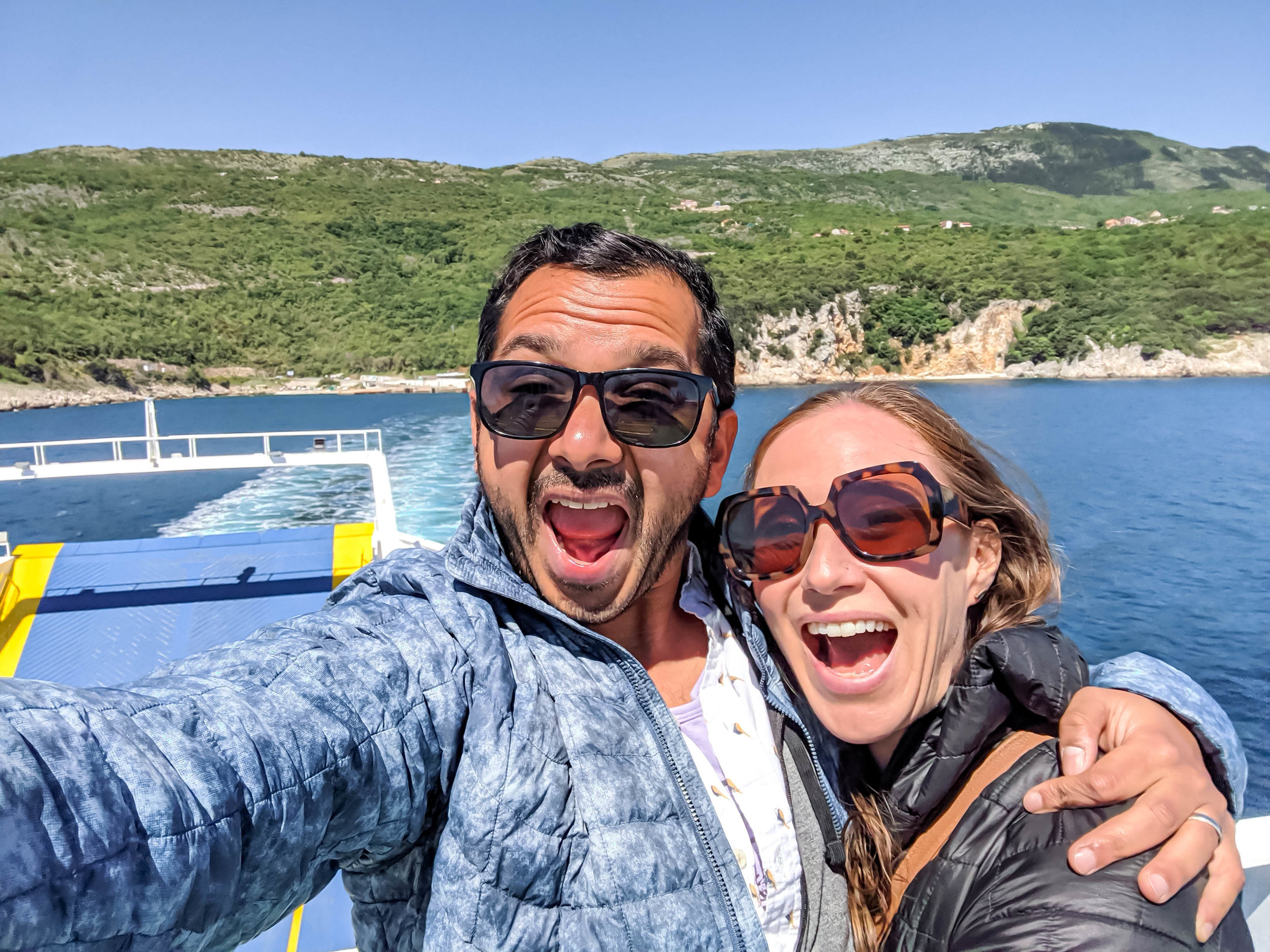 On the car ferry from Brestova to Cres, Croatia