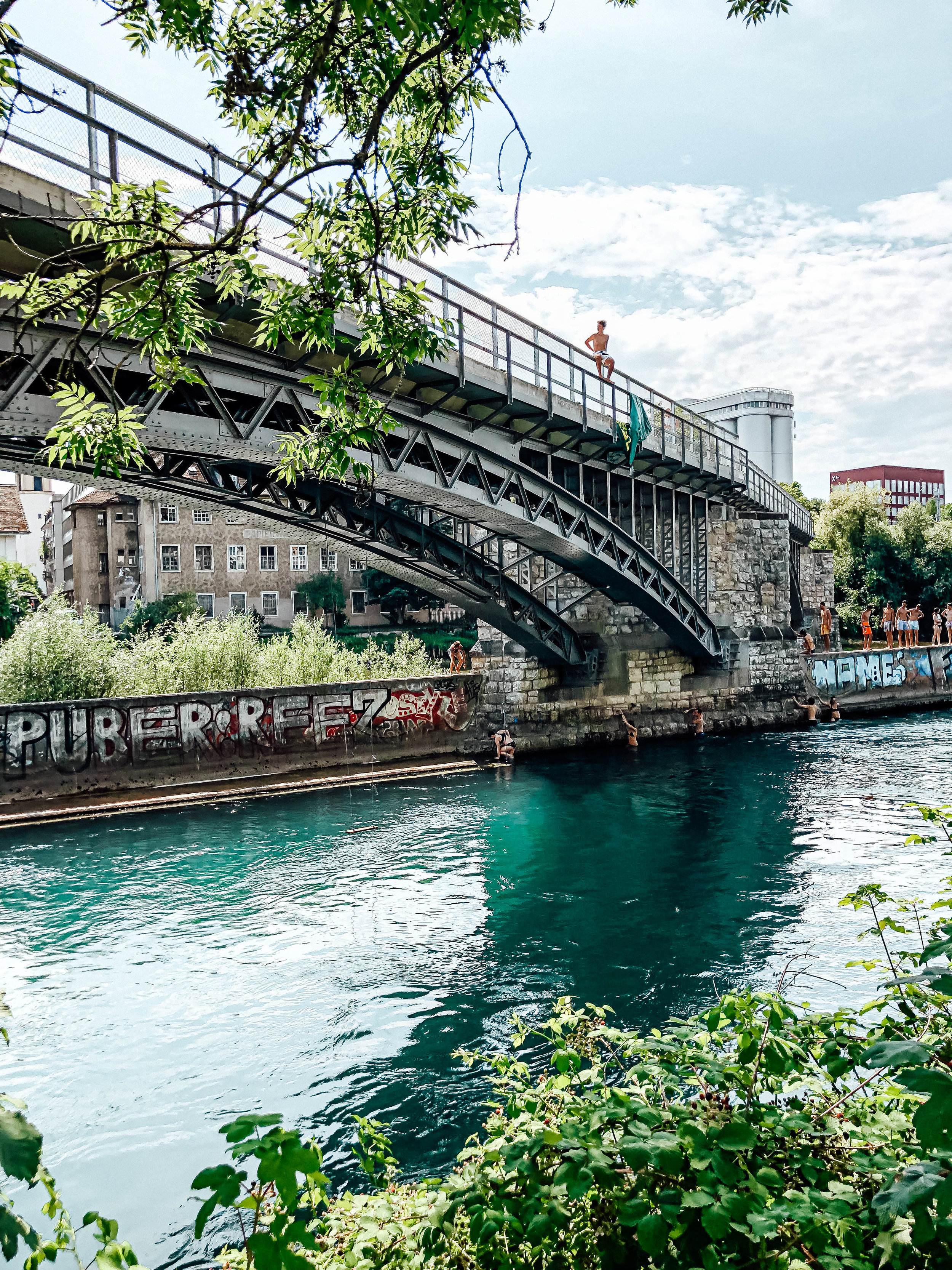 Oberer Letten badi in Zurich, Switzerland