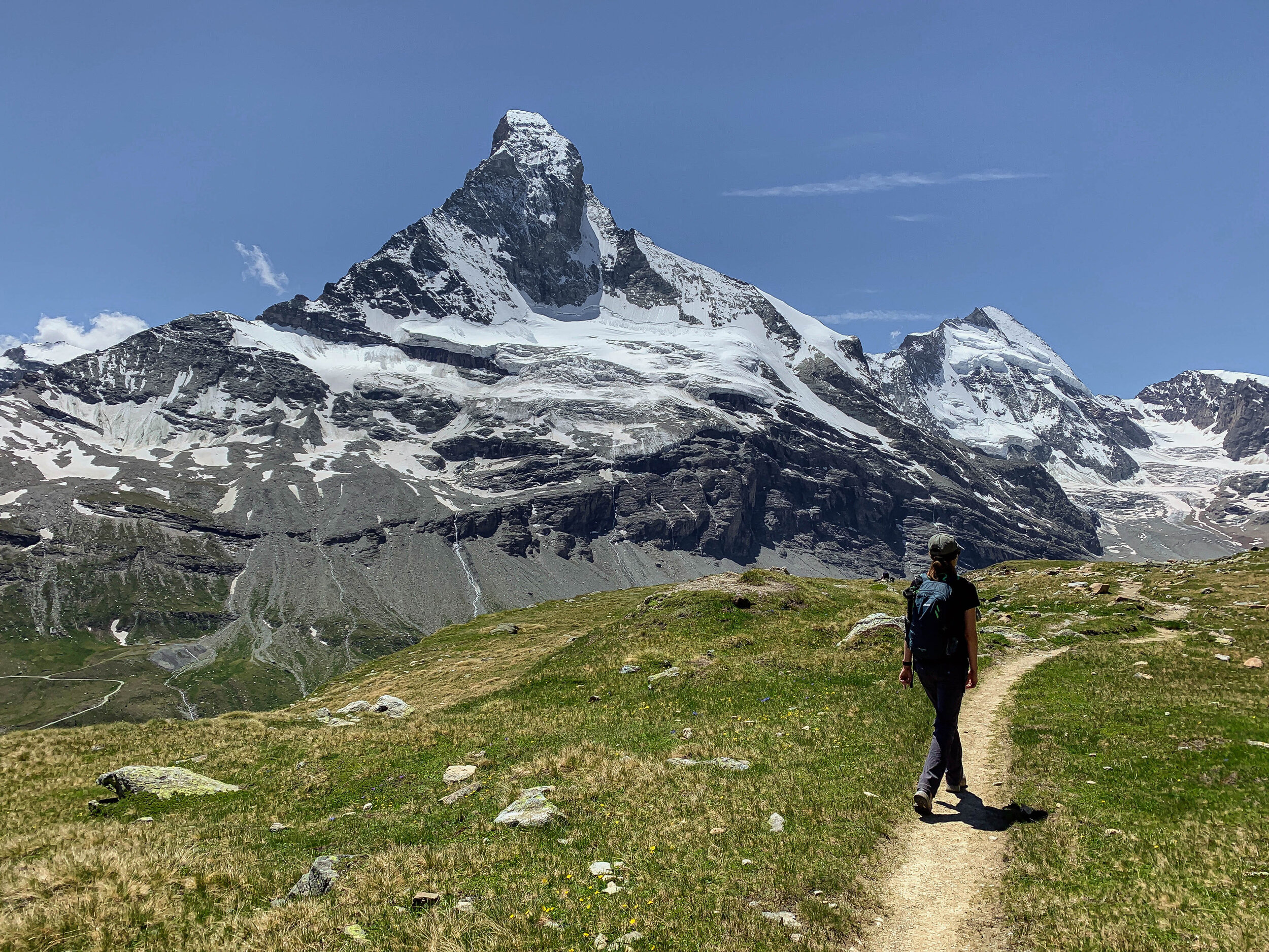 Matternhorn view on the Edelweissweg (Höhbalmen Höhenweg): Zermatt, Valais