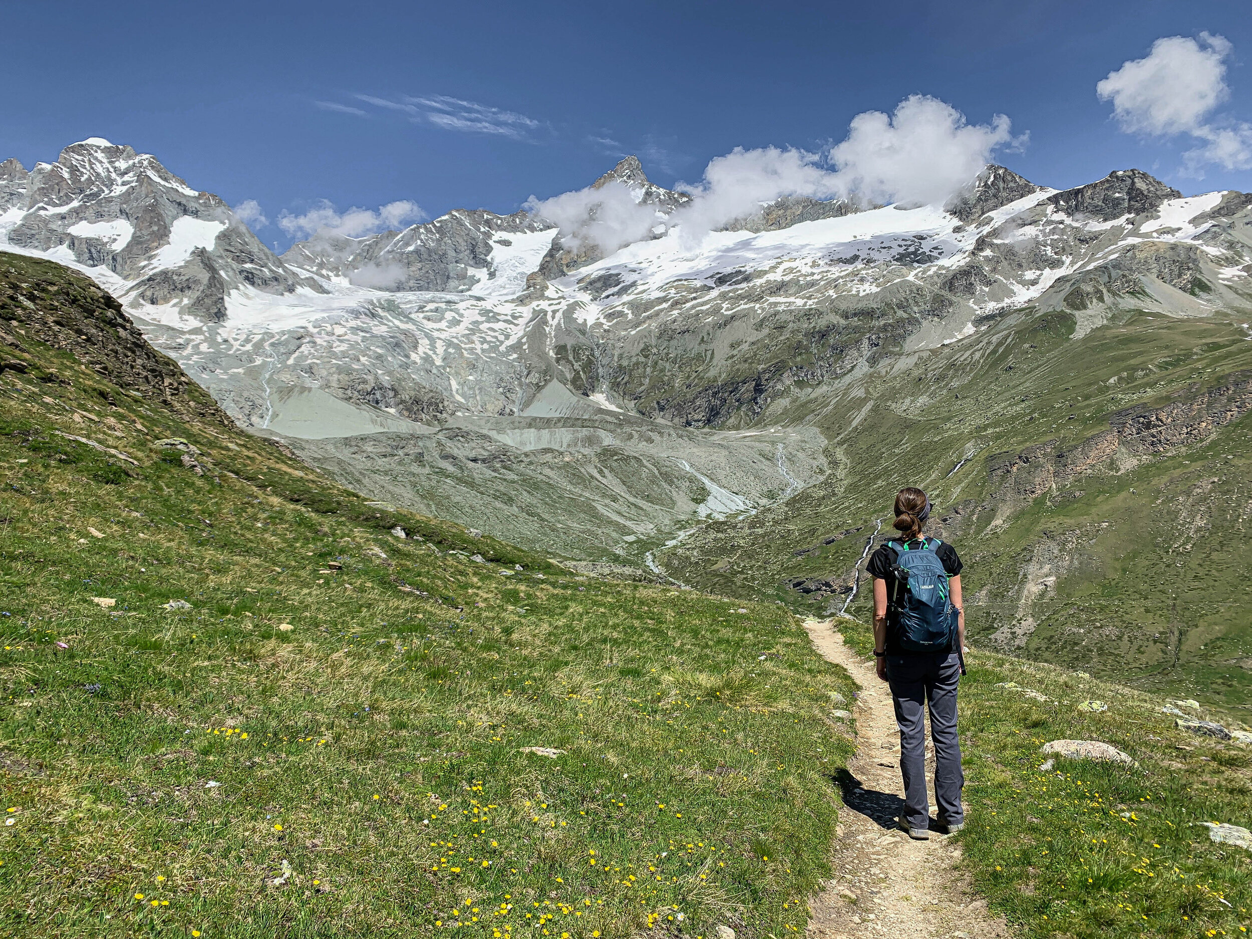 On the Edelweissweg in Zermatt Switzerland