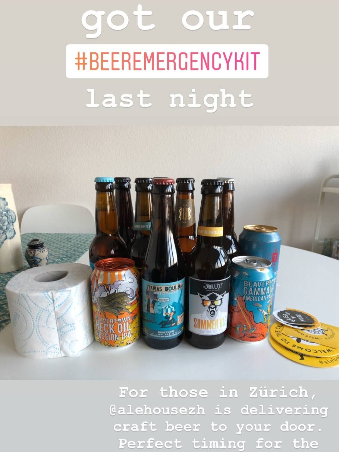 Beer Emergency Kit from Alehouse Zurich
