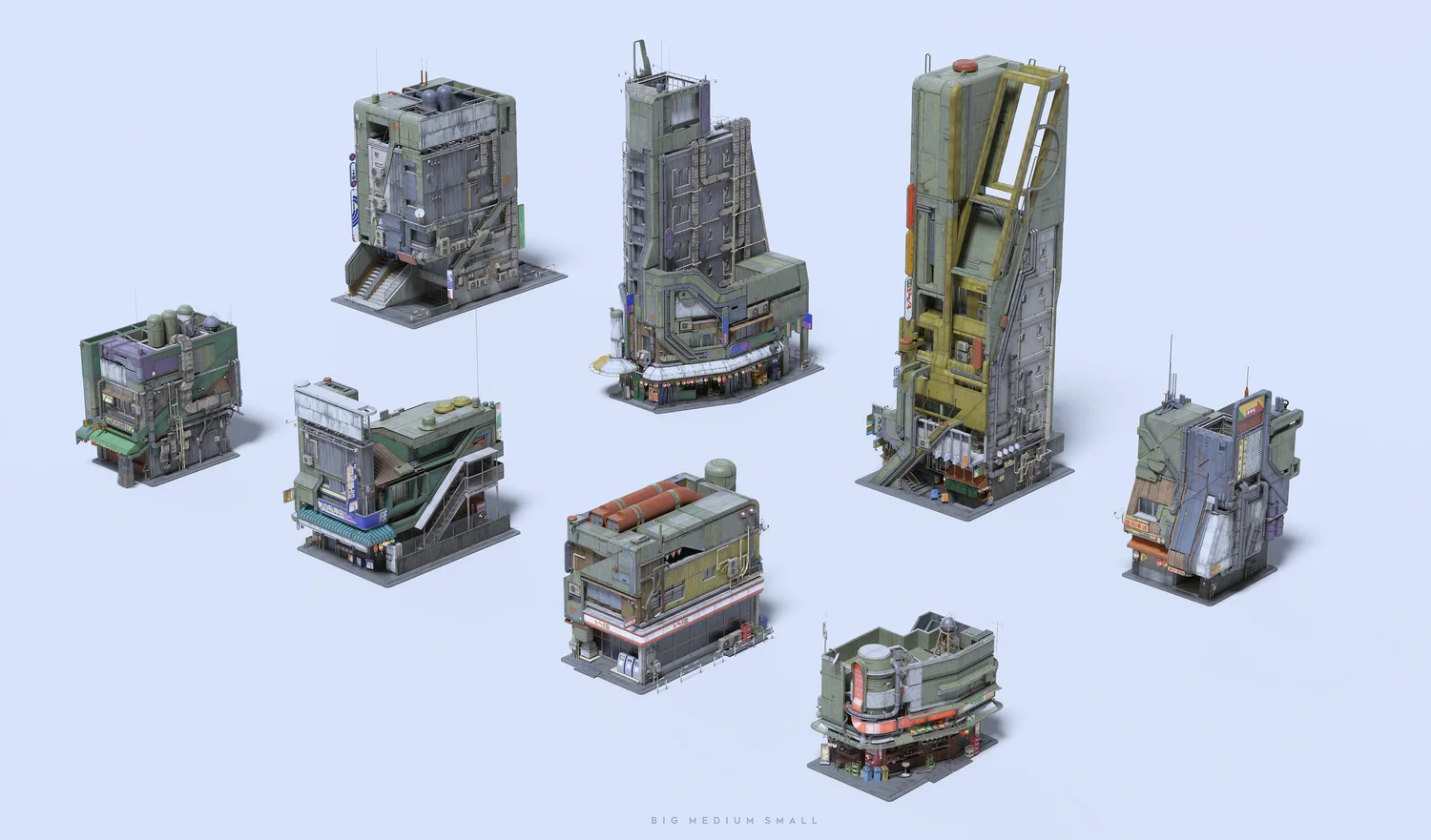 Chiba City 3D Pack – 450+ Cyberpunk Assets | BigMediumSmall — BIG ...