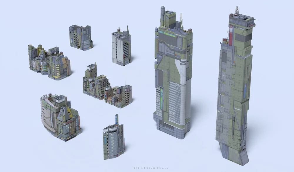 Chiba City 3D Pack – 450+ Cyberpunk Assets | BigMediumSmall — BIG ...