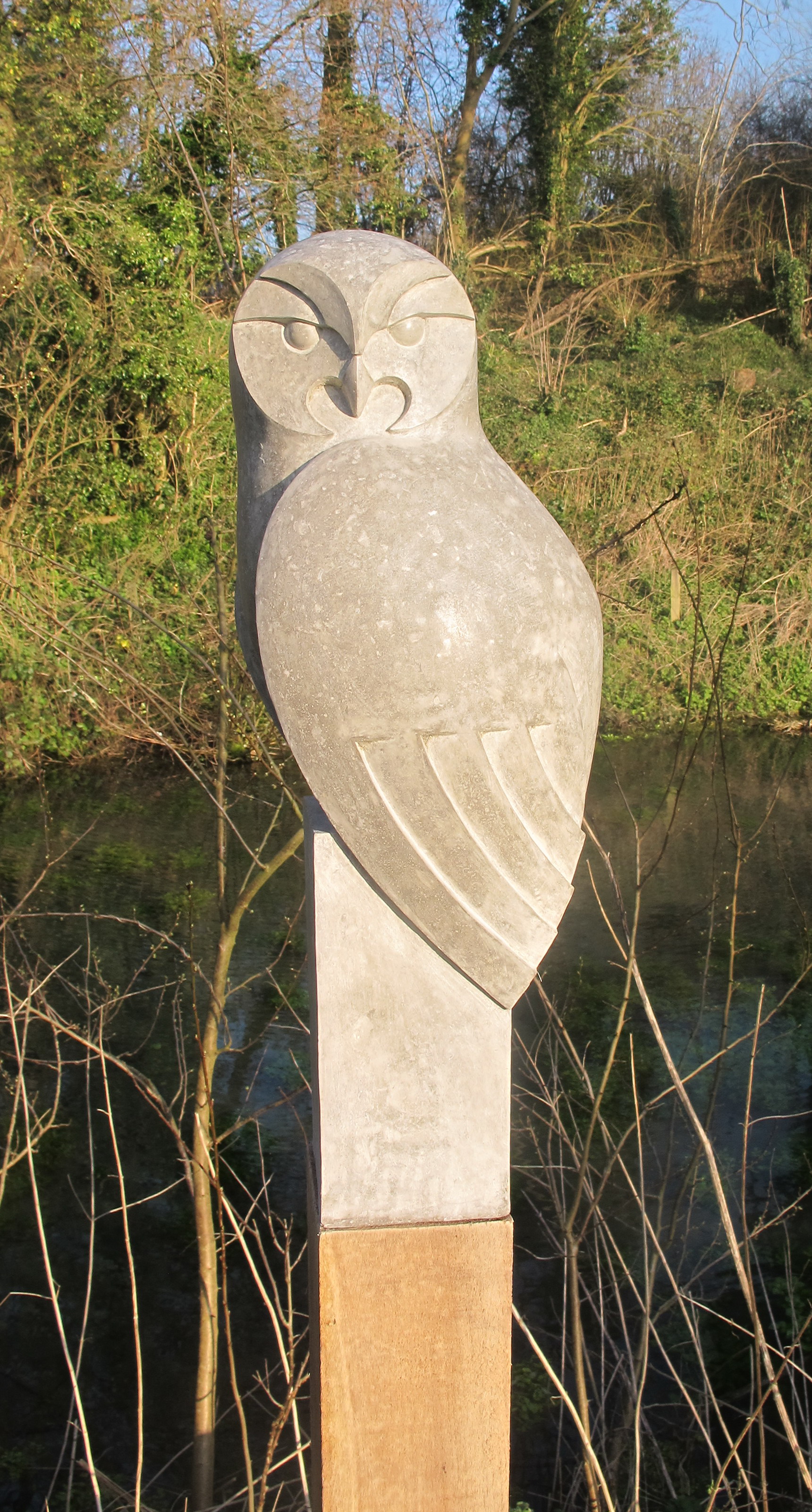 Tawny owl side. £650 w/o post. H 50cm