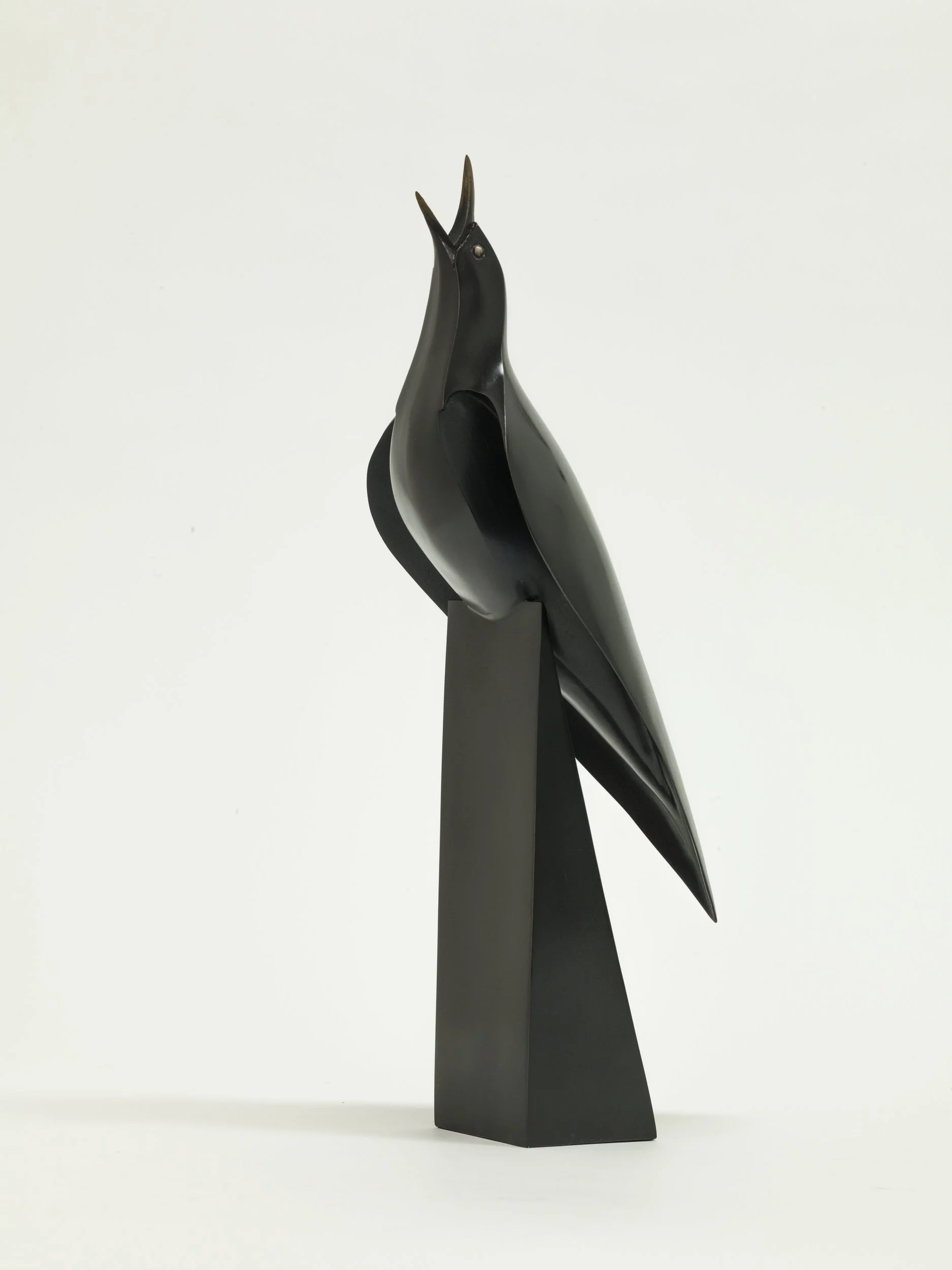 Blackbird singing bronze