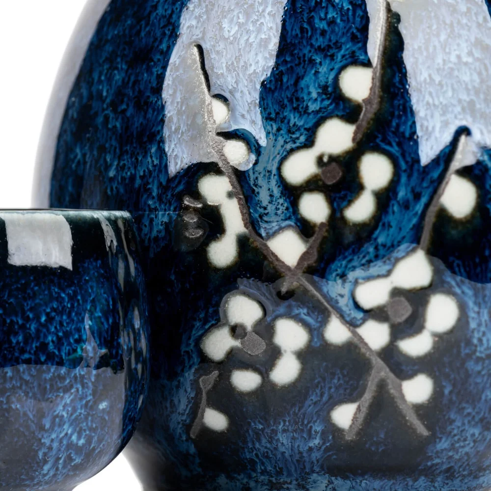 Zeynomax - Japanse Stijl Keramische Sake Set met 1 Pot en 4 Cups - Sake