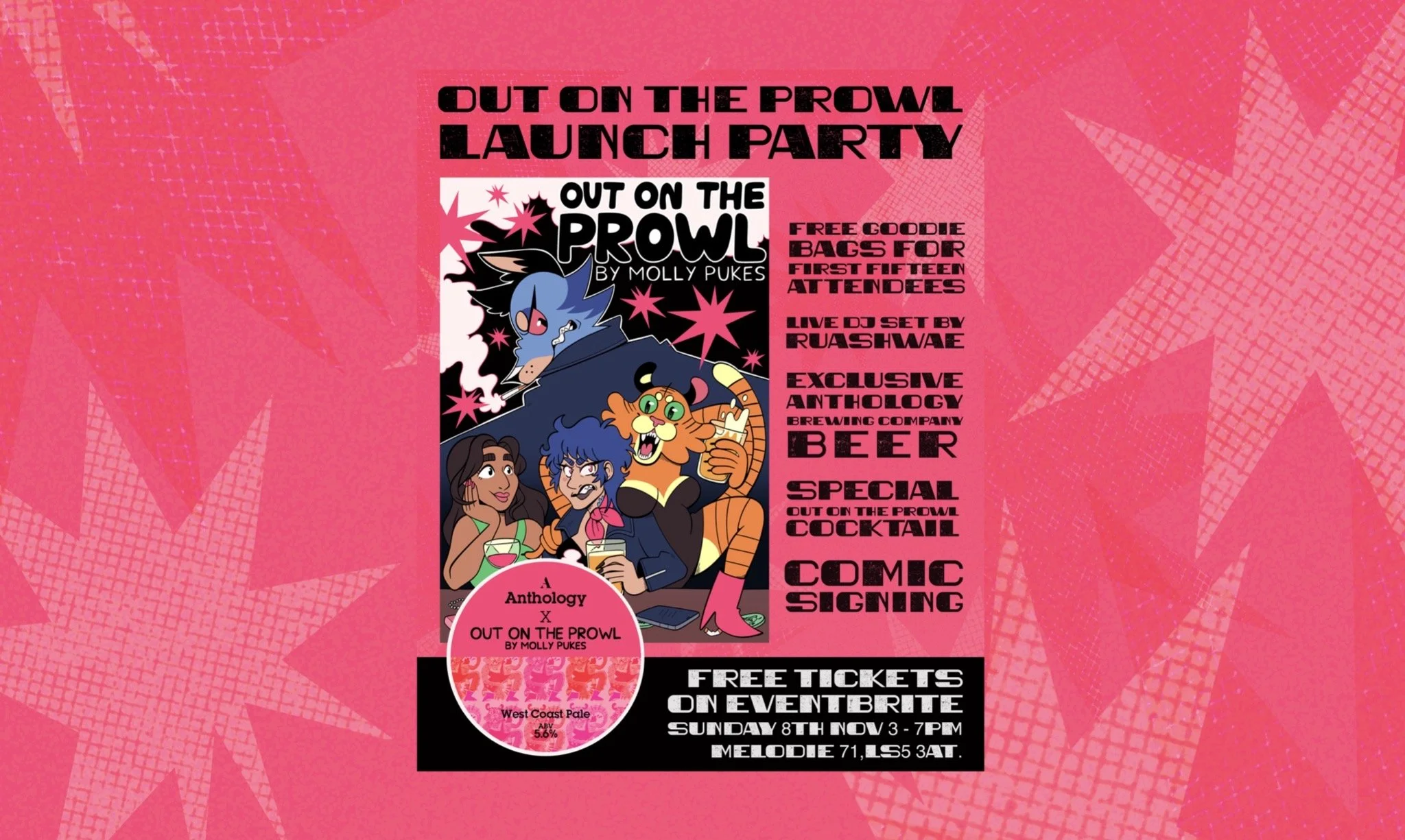 Out On The Prowl by Molly Pukes, LAUNCH PARTY