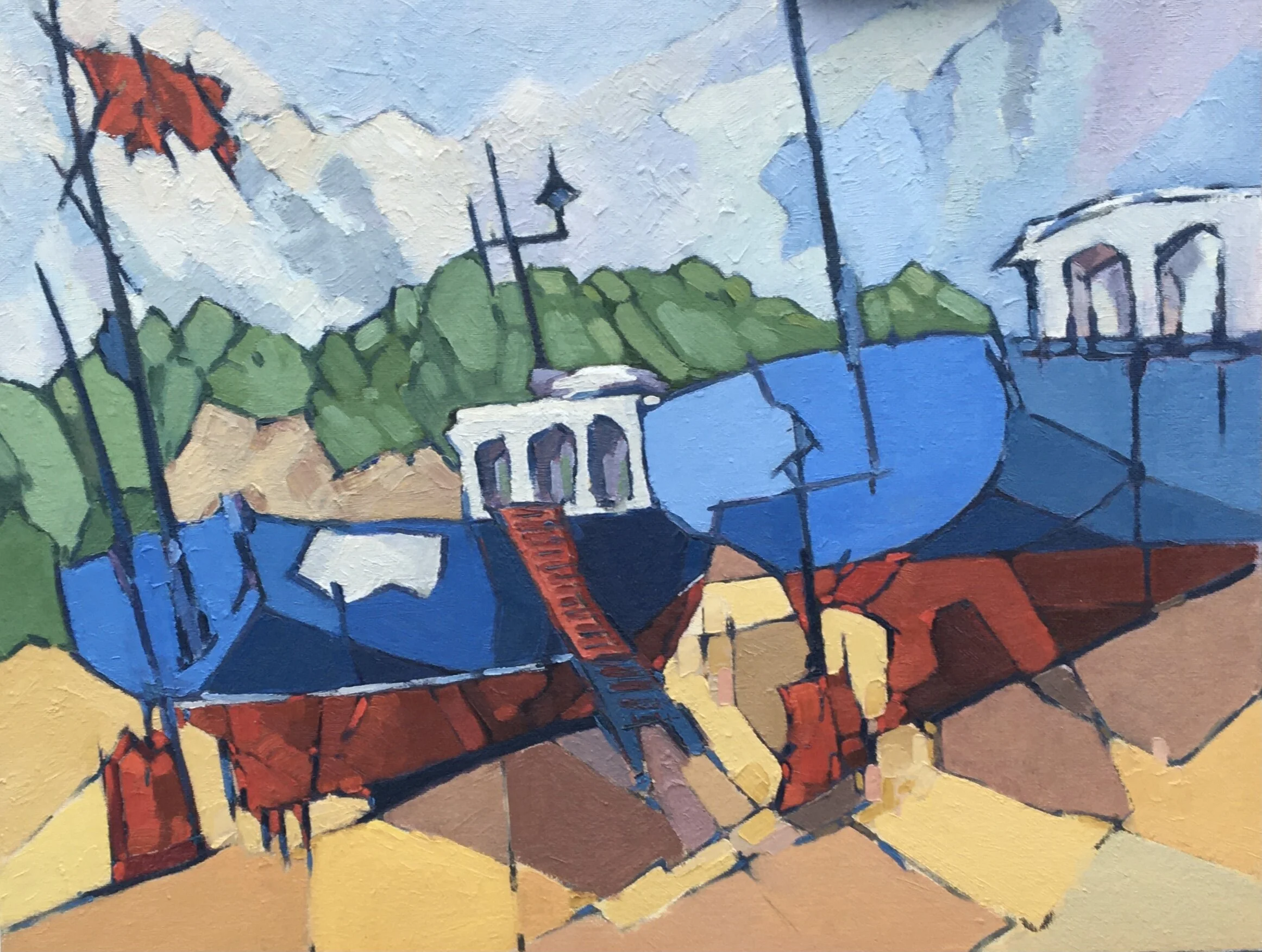 Keith Price - Fishing Boats, Beer Beach, Devon