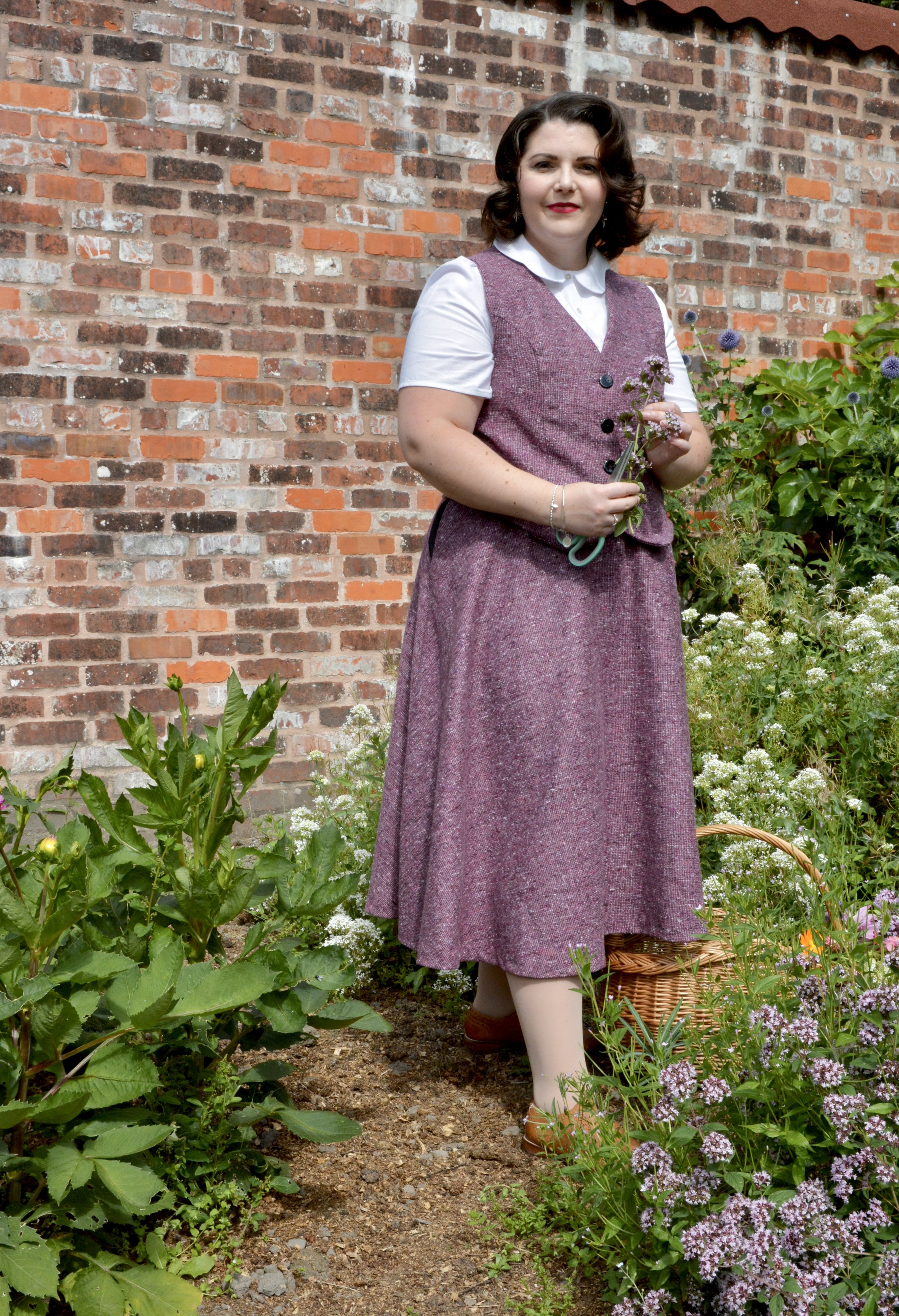 'Polly' waistcoat and 'Rosie' skirt
